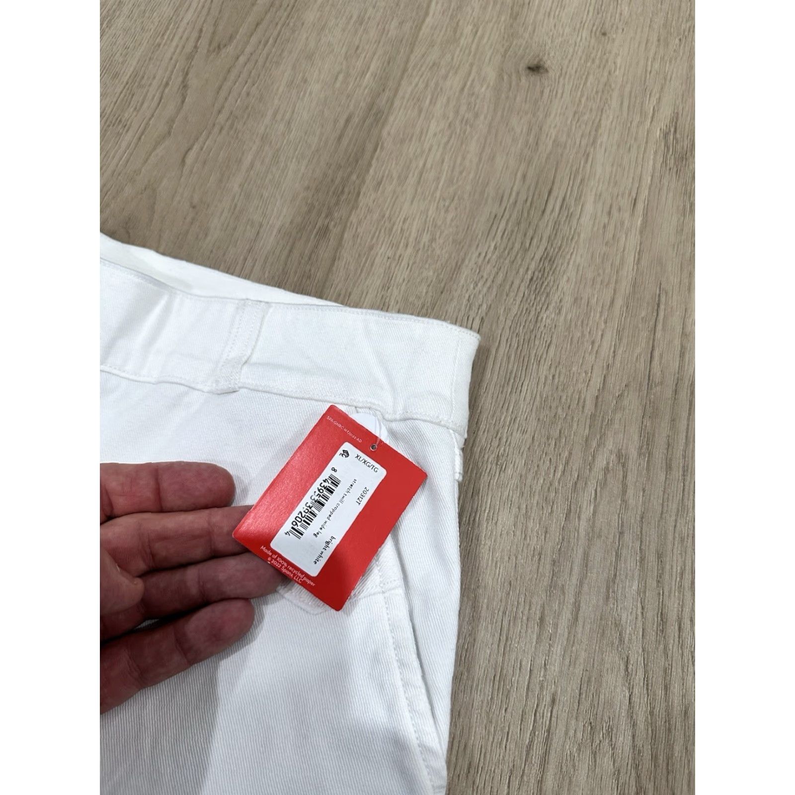 Spanx NWT Spanx Pants Cropped Wide-Leg Pull On Twill Cotton Blend XL Tall White Size 40" / US 18 - 6 Thumbnail