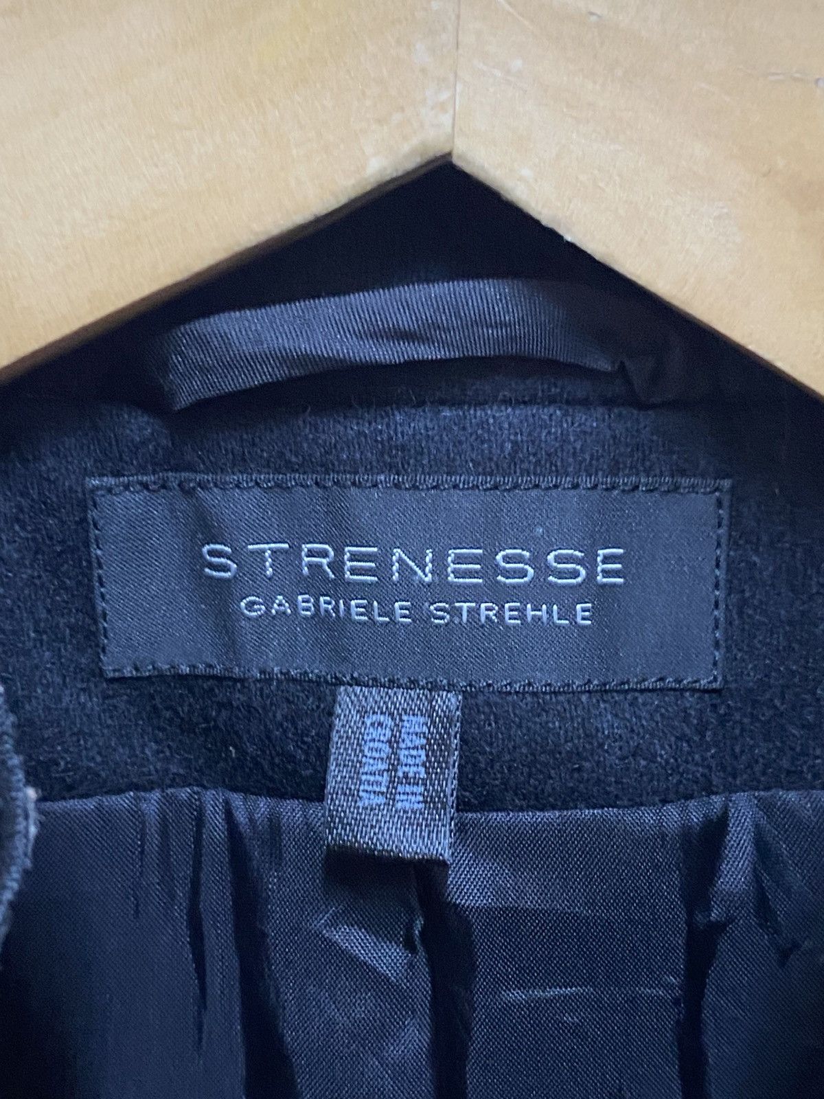 STRENESSE Strenesse Gabriele Strehle Tailored Black Wool Blazer Jacket Size M / US 6-8 / IT 42-44 - 8 Thumbnail