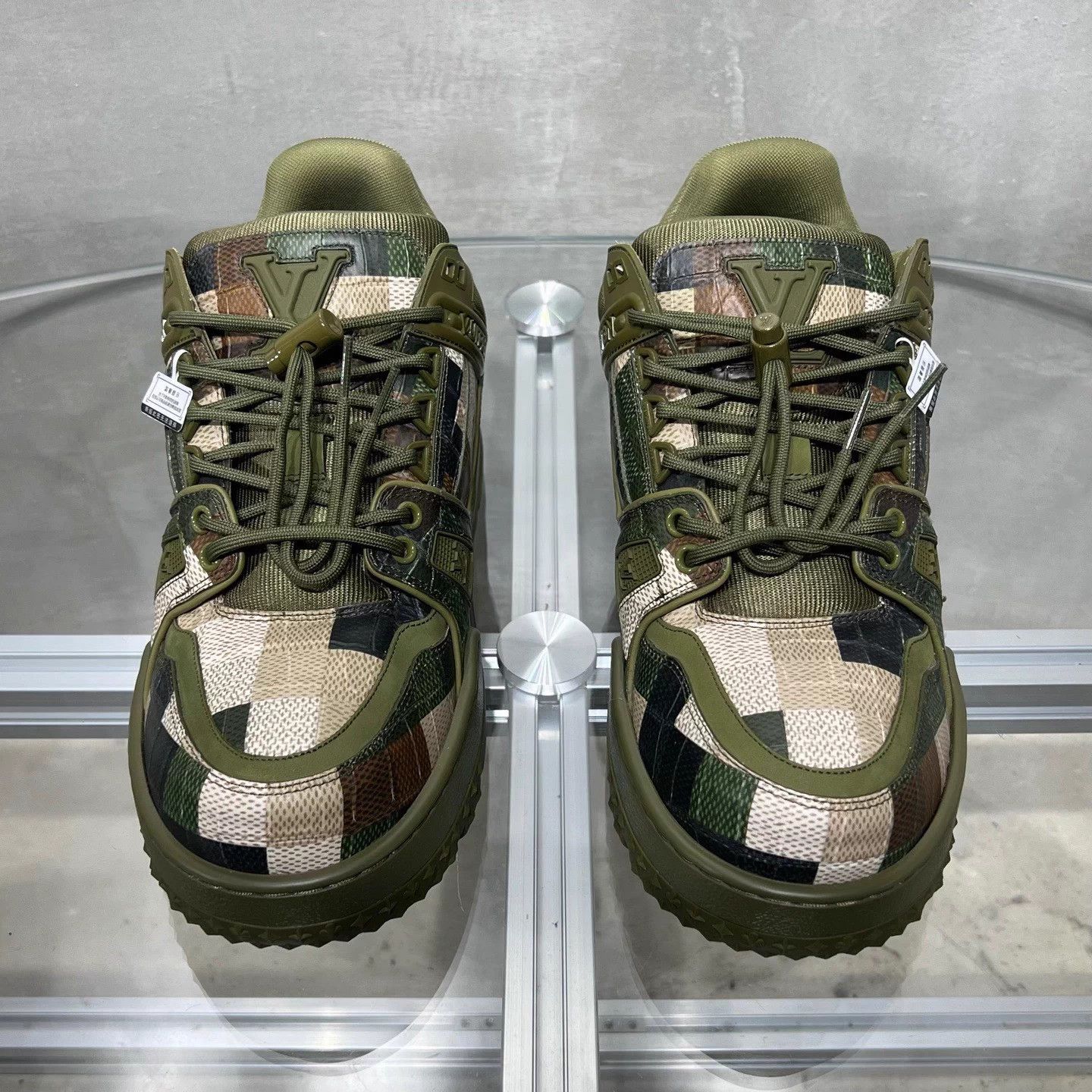 Louis Vuitton LV Trainer Maxi Green Camo Monogram UK7.5 New Size US 8.5 / EU 41-42 - 1 Thumbnail