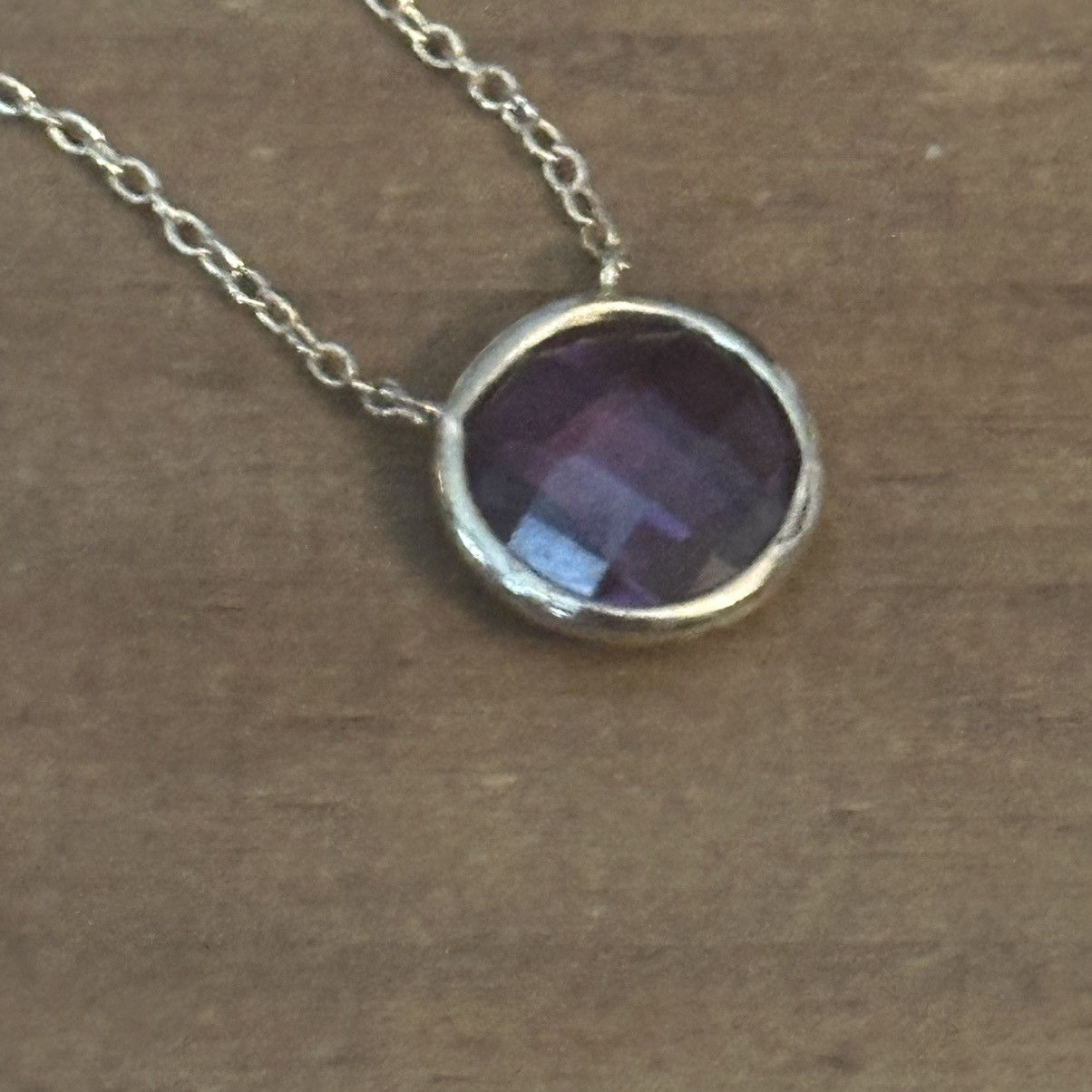 Vintage Vintage gold plated 925 bezeled Amethyst necklace Size ONE SIZE - 3 Thumbnail