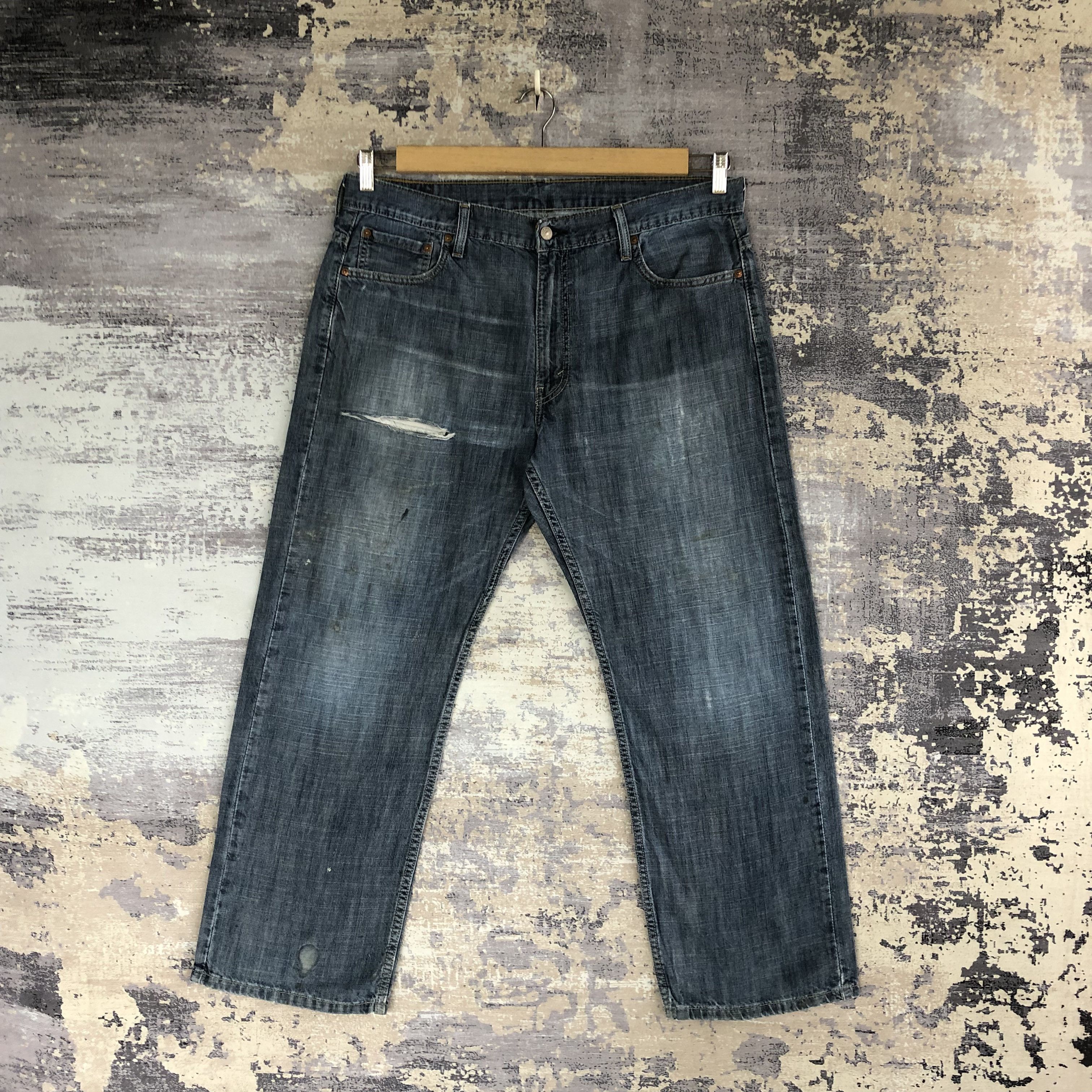 Levi's Vintage Y2K Levis Distressed Faded Jeans Levi's Ripped Denim Size US 38 / EU 54 - 1 Thumbnail