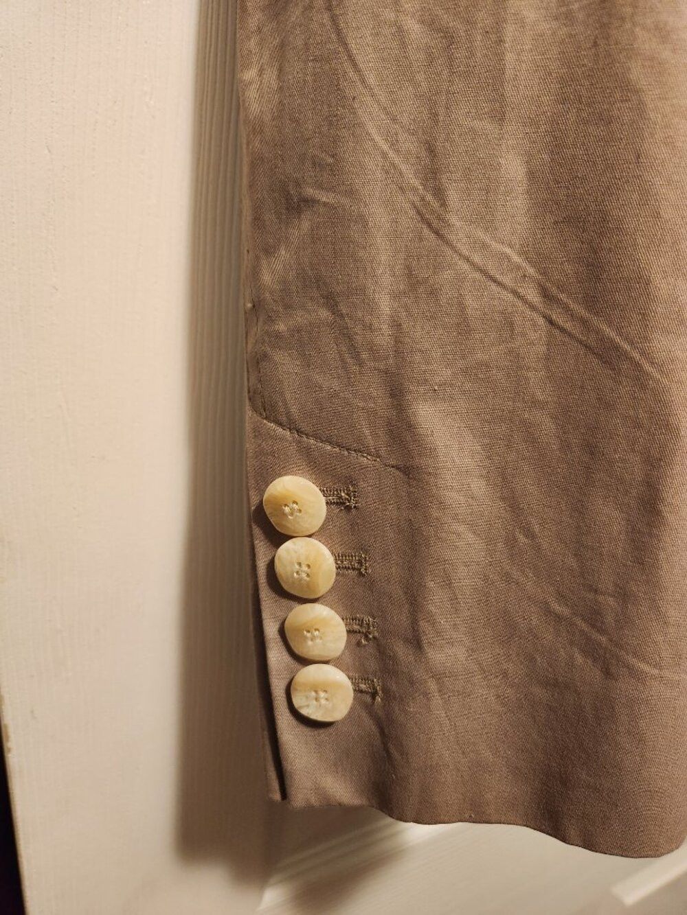 Report Collection Report men's khaki 100%cotton sport coat blazer jacket XL/44 Size 44R - 3 Thumbnail