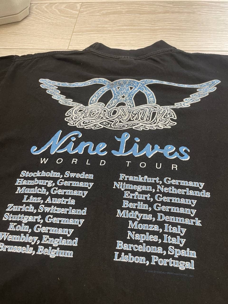 Band Tees × Japanese Brand × Vintage Vintage 1997 Aerosmith Nine Lives Tour Tee T-Shirt Y2K Size US L / EU 52-54 / 3 - 5 Thumbnail