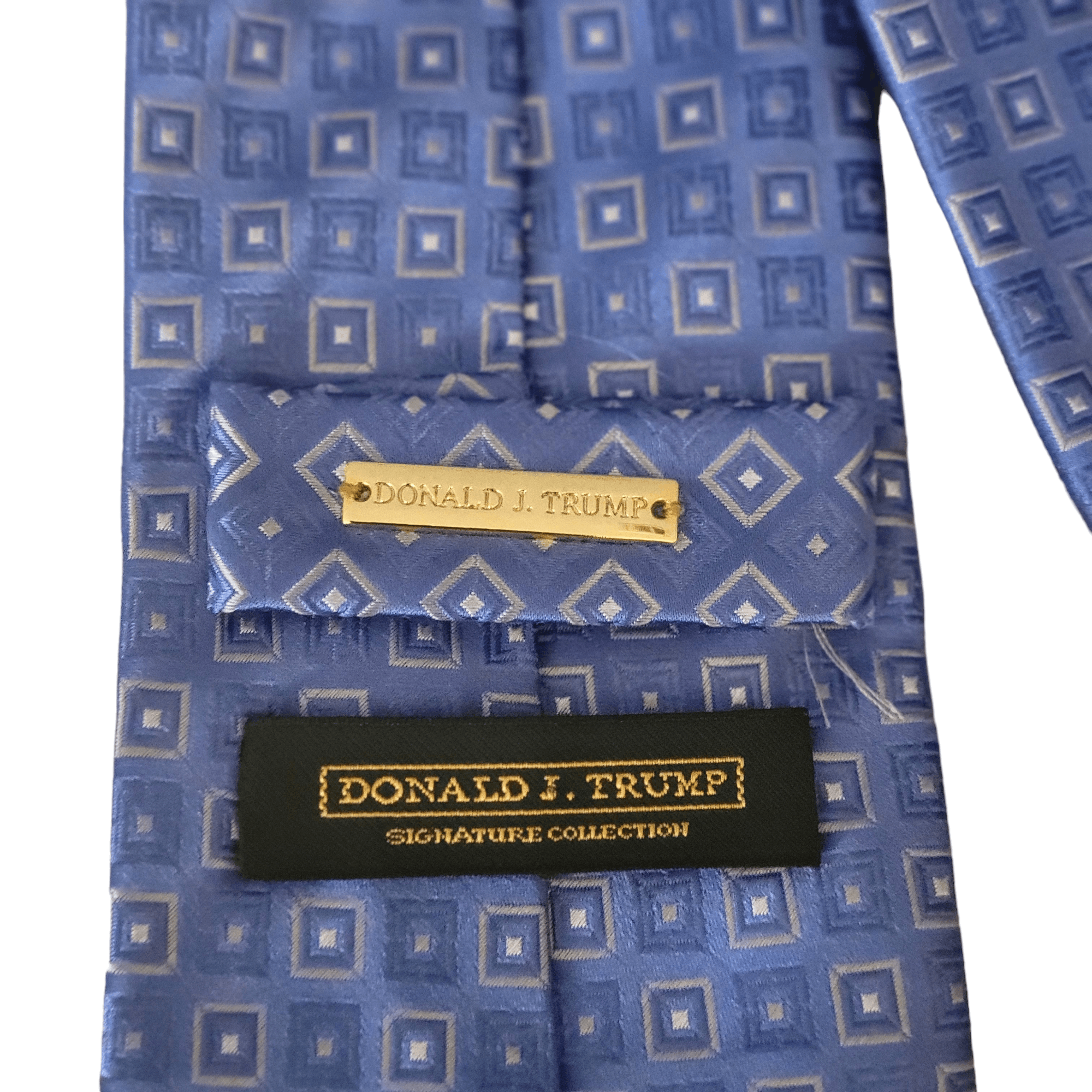 Donald Trump Donald J. Trump Signature Collection Blue Patterned Tie Size ONE SIZE - 3 Thumbnail