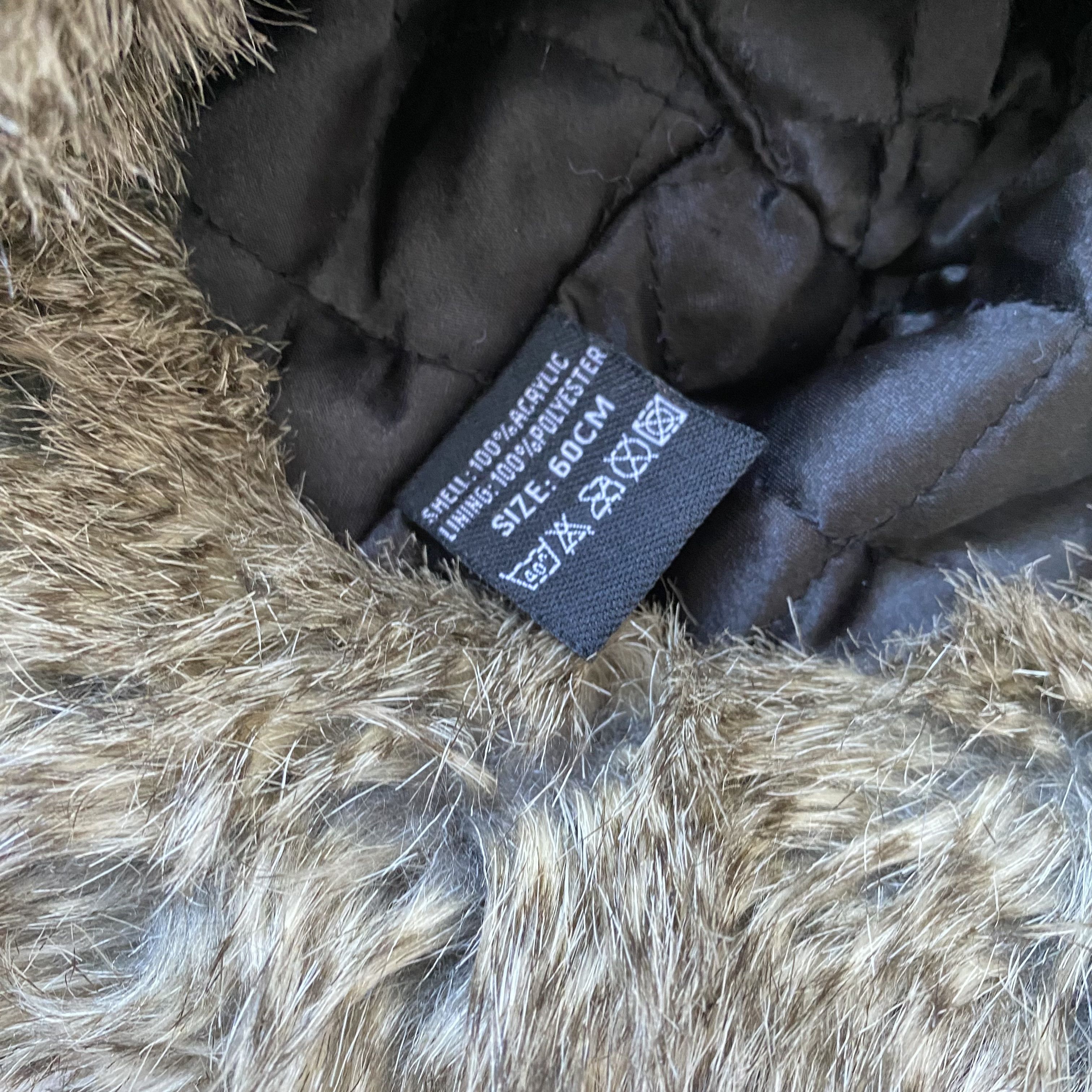 If Six Was Nine Vintage Y2K Faux Fur Ushanka Fuzzy Warm Trapper Hat Size ONE SIZE - 7 Thumbnail