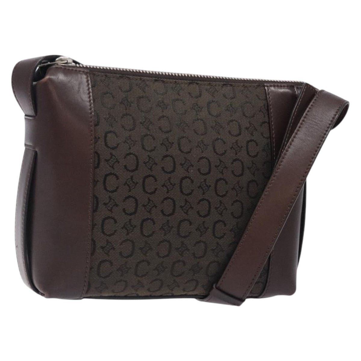 Celine CELINE C Macadam Canvas Shoulder Bag Brown Silver Size ONE SIZE - 1 Thumbnail