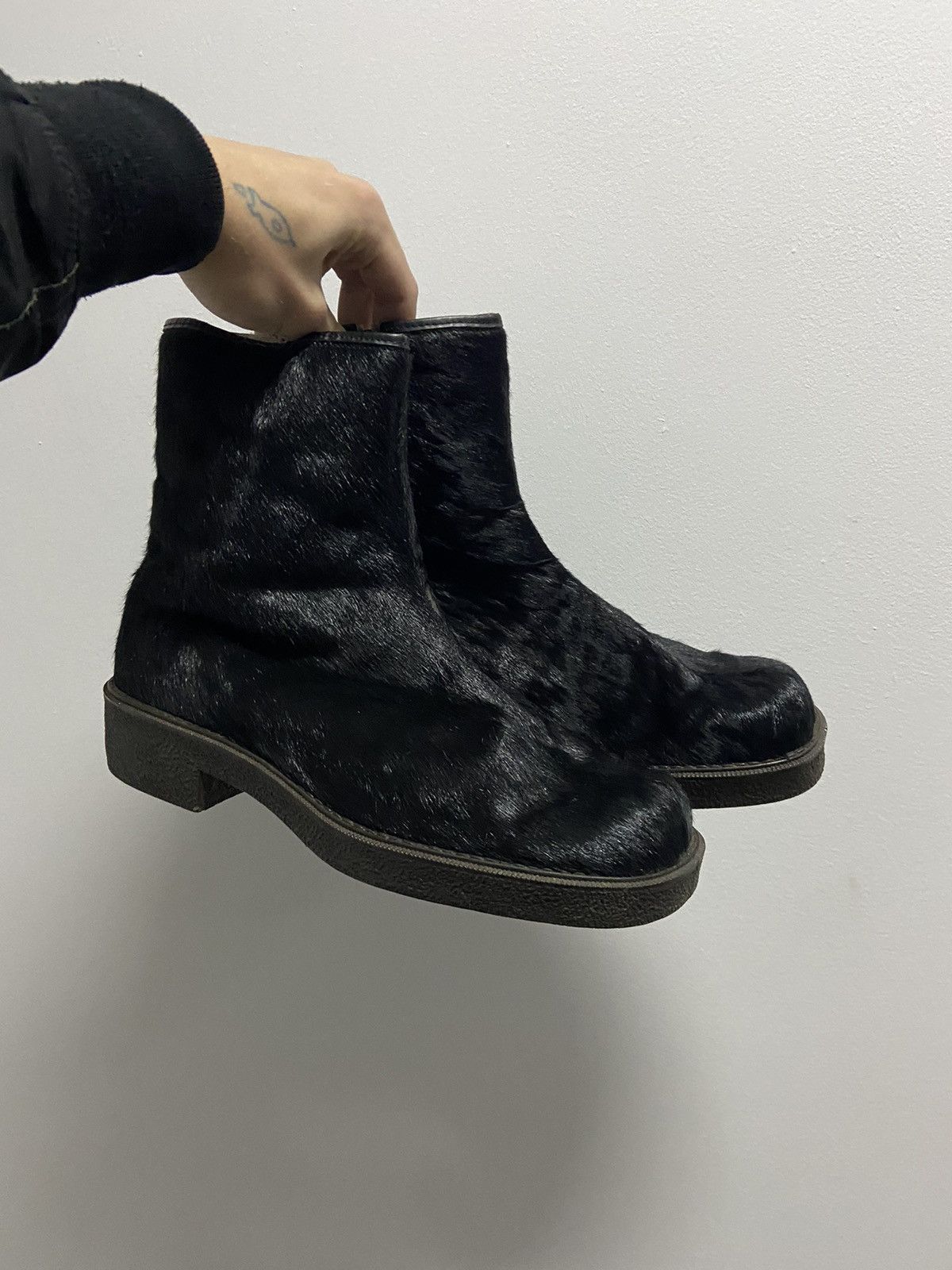 Helix Julius fur hi boots vintage rare archive