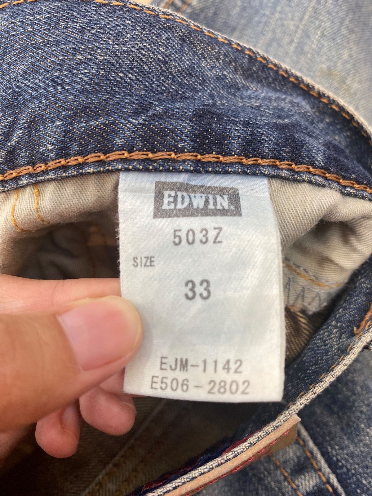 Edwin Edwin 503 Premium Faded Wash Style Loose Jeans Size US 32 / EU 48 - 15 Thumbnail