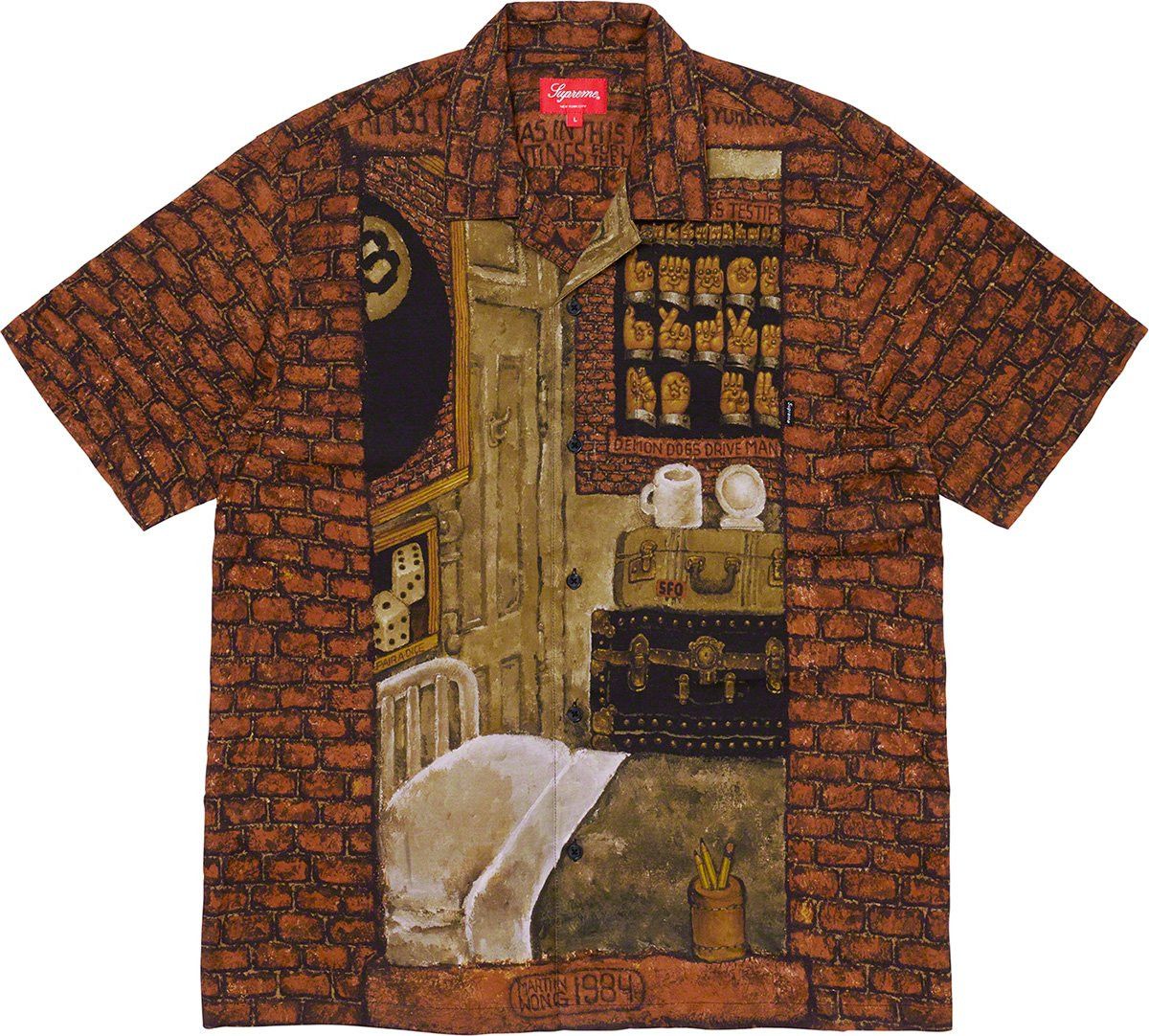 image of Supreme Martin Wong Secret World Rayon Shirt Multicolor, Men's (Size Large)