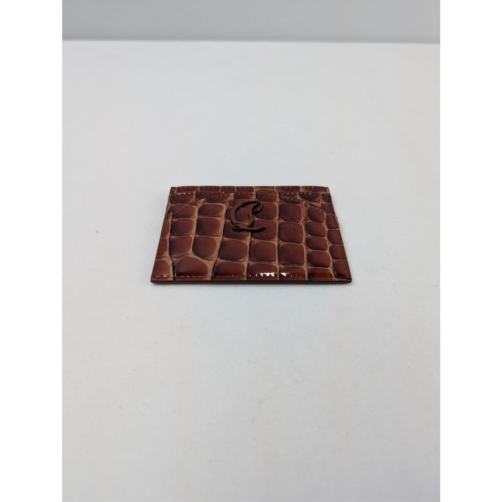 Christian Louboutin o1rshd1 Q:2 / croc-embossed leather card case Card Holder Size ONE SIZE - 3 Thumbnail