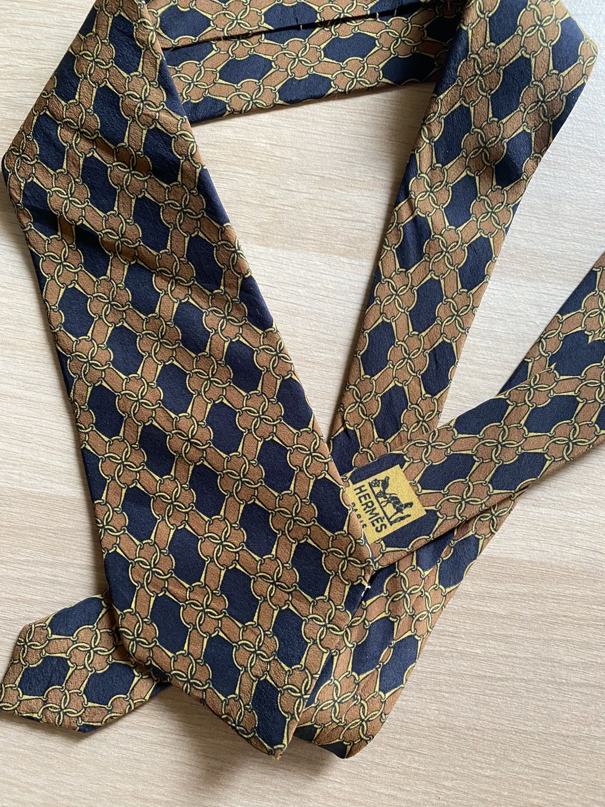 Hermes Vintage Hermes Silk Tie Size ONE SIZE - 3 Thumbnail