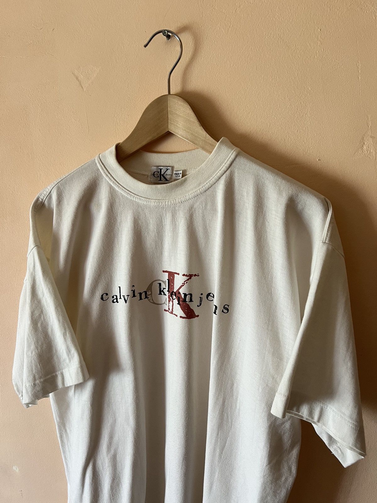 Calvin Klein × Vintage Calvin Klein MADE IN USA Boxy Vintage Avantgarde tee t shirt Size US M / EU 48-50 / 2 - 5 Thumbnail