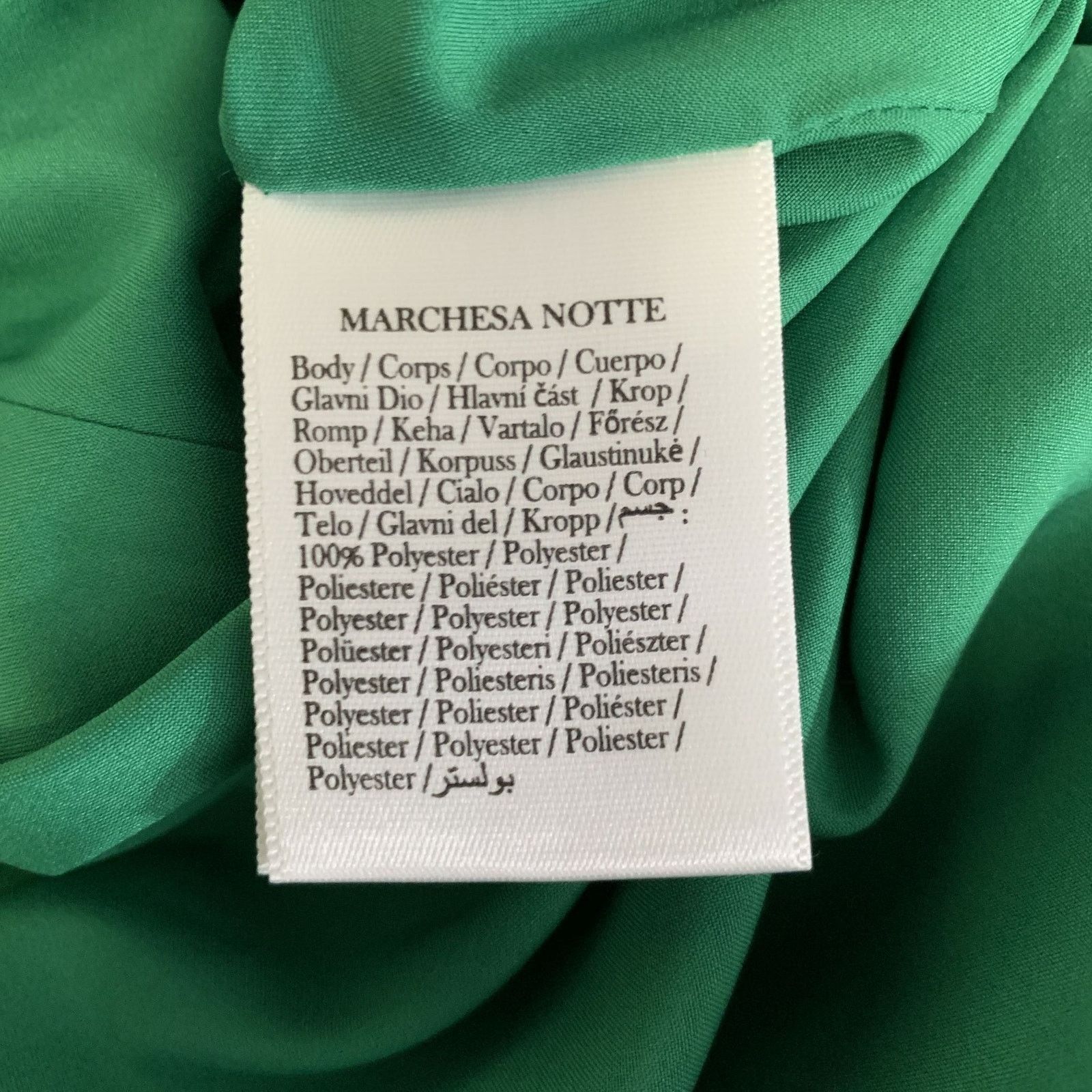 Marchesa MARCHESA Green Black Polyester Floral Bubble Hem Dress Size XS / US 0-2 / IT 36-38 - 5 Thumbnail