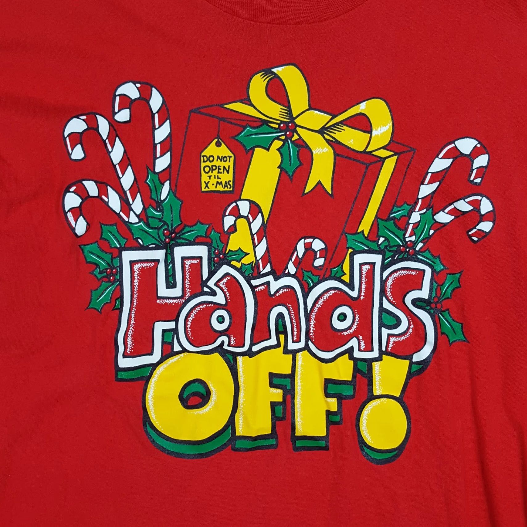 Vintage VINTAGE Fun Tees 90s Christmas Present T-Shirt Adult XL Red Retro Holiday Mens Size US XL / EU 56 / 4 - 2 Thumbnail