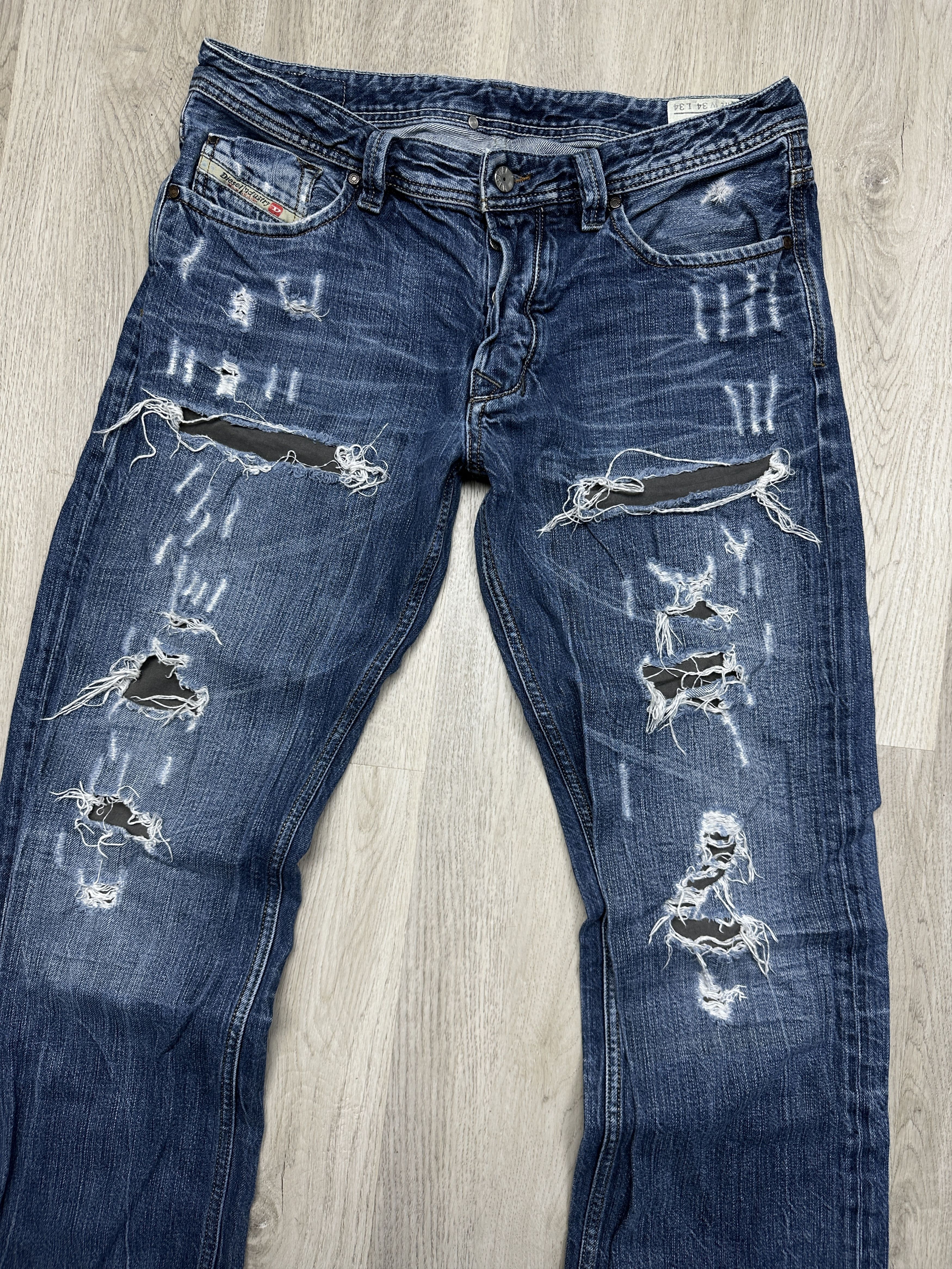 Diesel Diesel Larkee Mens Distressed Denim Pants Jeans Size US 34 / EU 50 - 2 Thumbnail