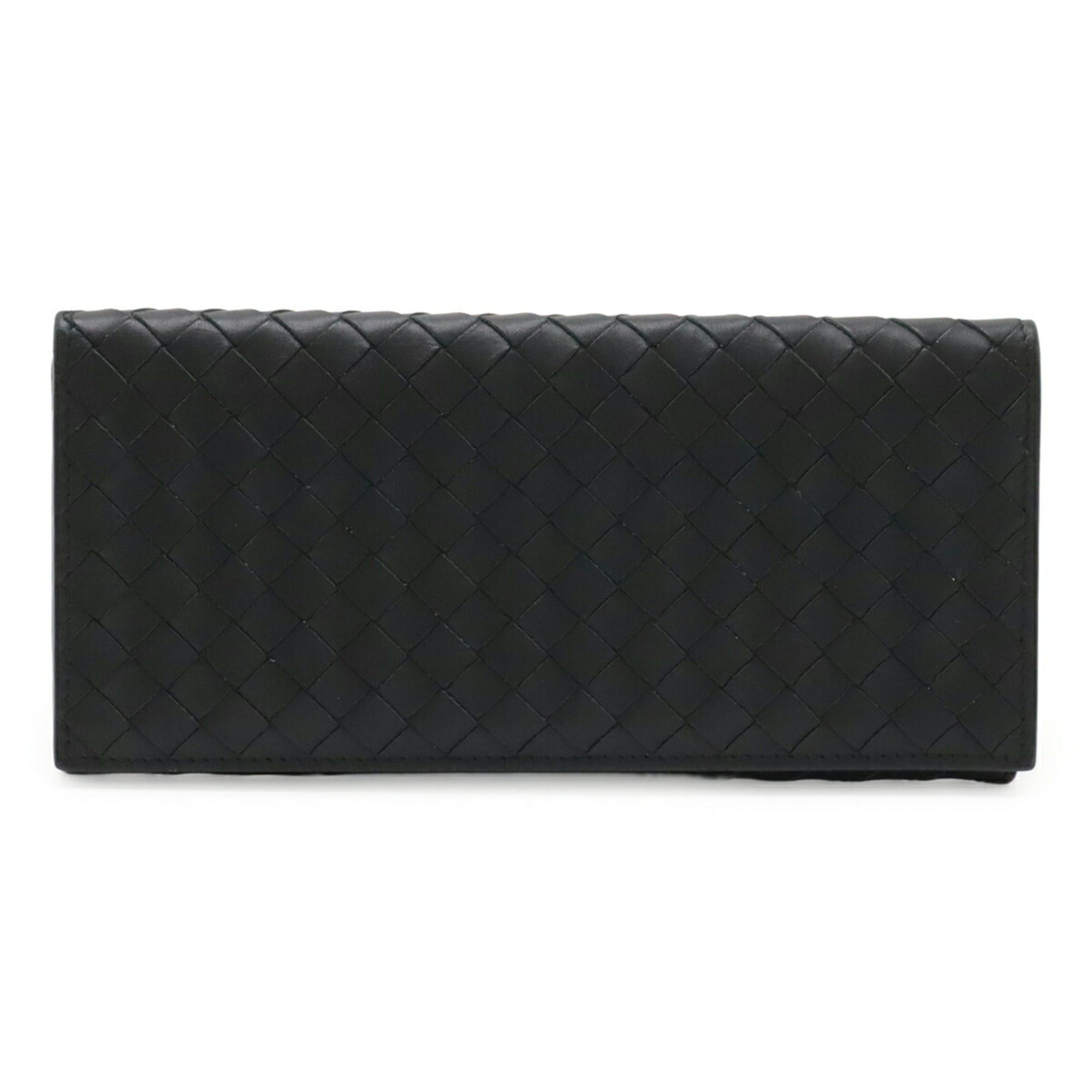 Bottega Veneta Bottega Veneta Intrecciato Bi-fold Long Wallet Leather Black 120697 Size ONE SIZE - 1 Thumbnail