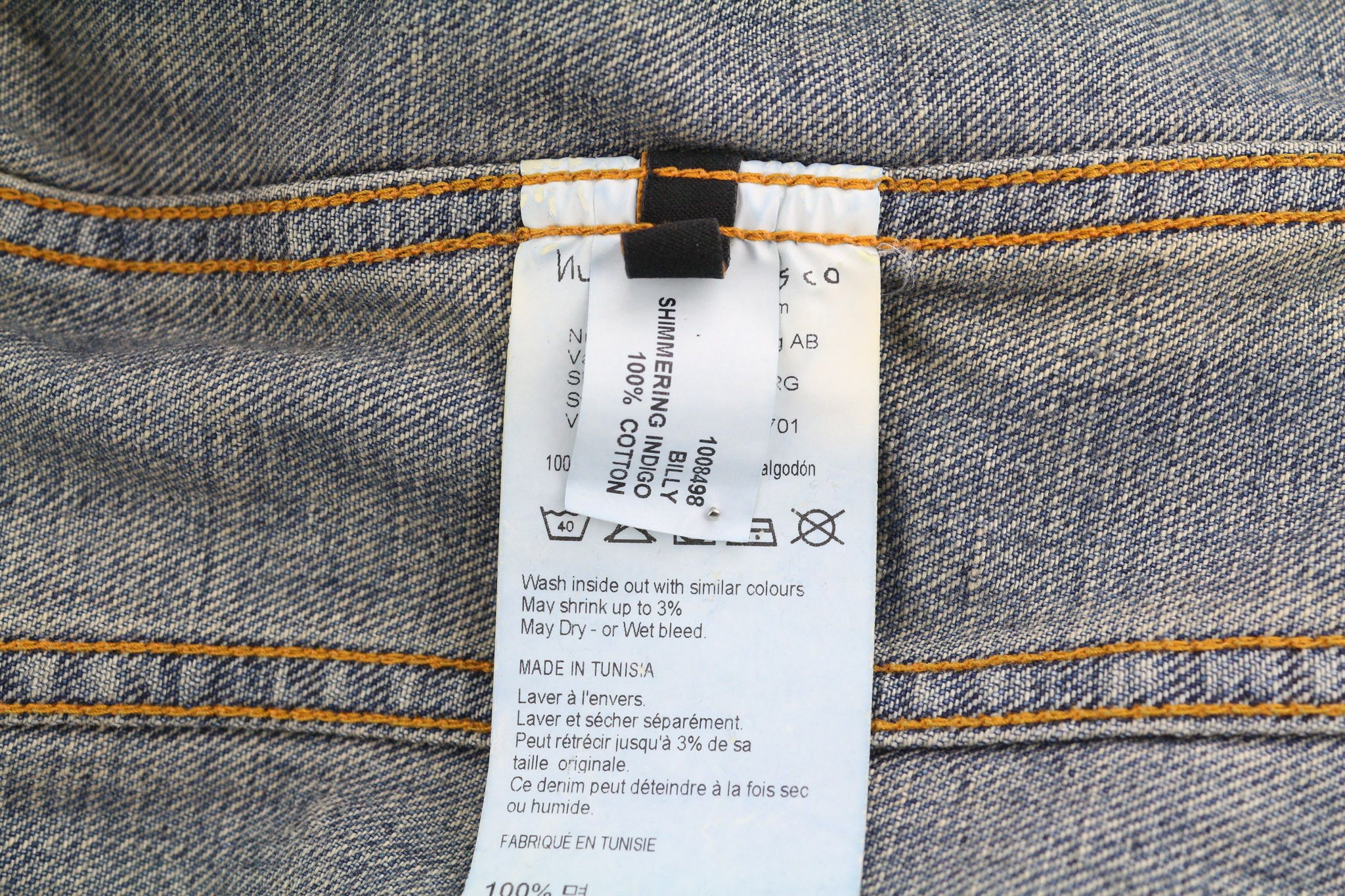 Nudie Jeans BILLY M Shimmering Indigo Washed Denim Polo Jacket 82483 Size US M / EU 48-50 / 2 - 8 Thumbnail