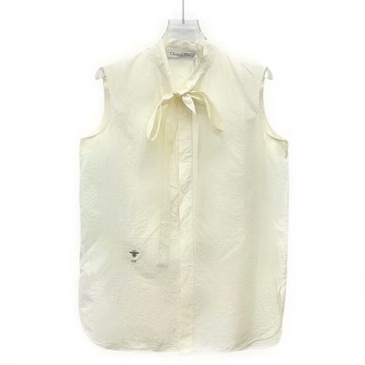 Dior Dior Silk Bee Embroidery Bow Sleeveless Shirt Size XXS / US 00 / IT 34 - 1 Thumbnail