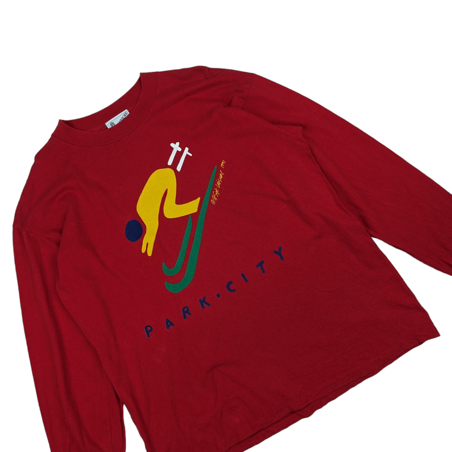 Vintage Vintage 1991 PARKCITY Skii Snowboard Long Sleeve T-Shirt Size US L / EU 52-54 / 3 - 3 Thumbnail