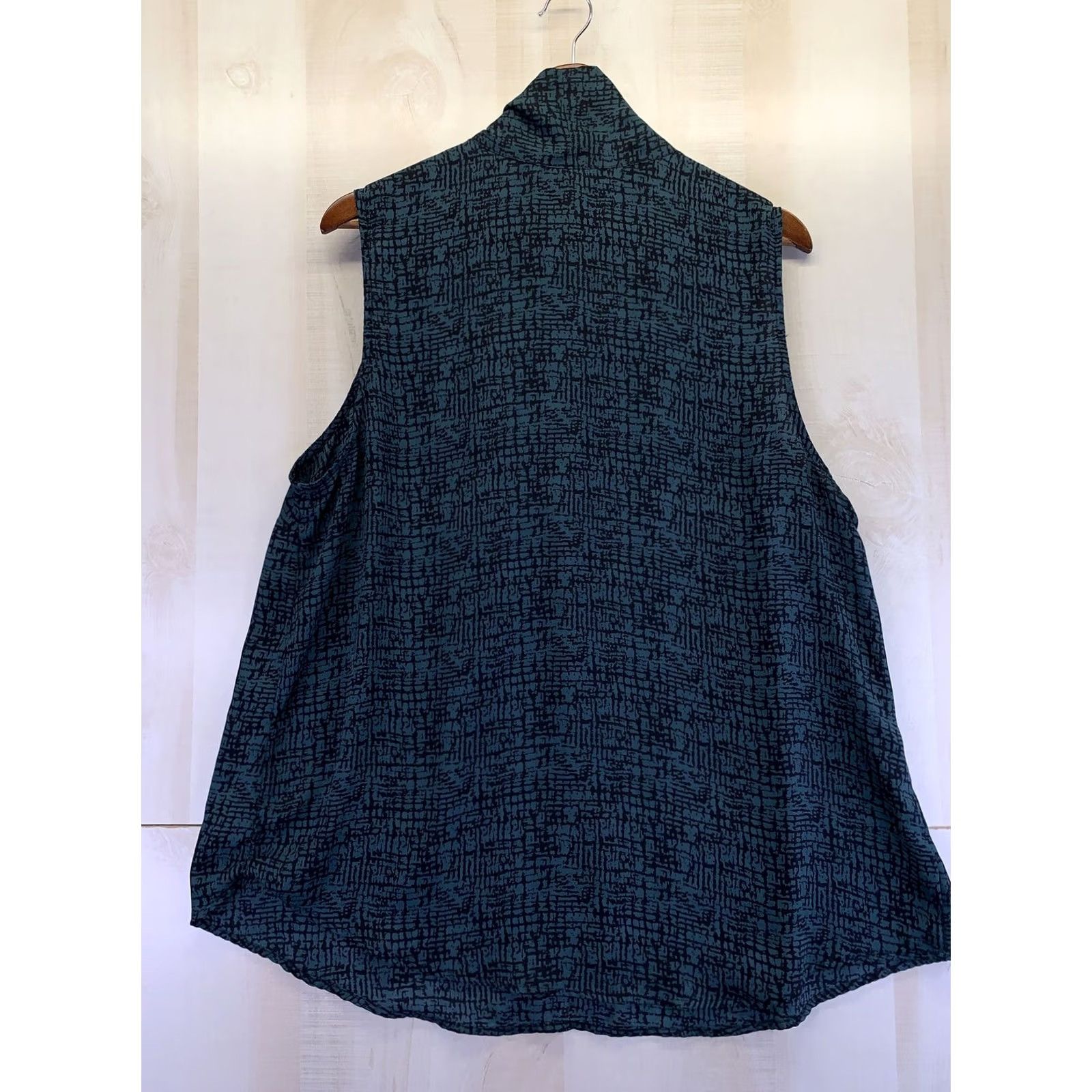Vintage VINTAGE Ava & Viv Womens Tank Top Chiffon Tie Neck Plus Size 2X Black Blue Green N/A Size XXL / US 16-18 / IT 52-54 - 5 Thumbnail