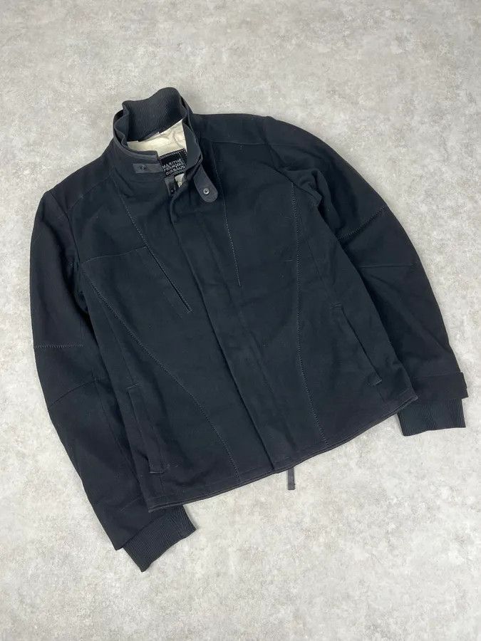 Marithe + Francois Girbaud 2000s Marithé + François Girbaud Stitched Black Worker Light Jacket Size US M / EU 48-50 / 2 - 4 Thumbnail