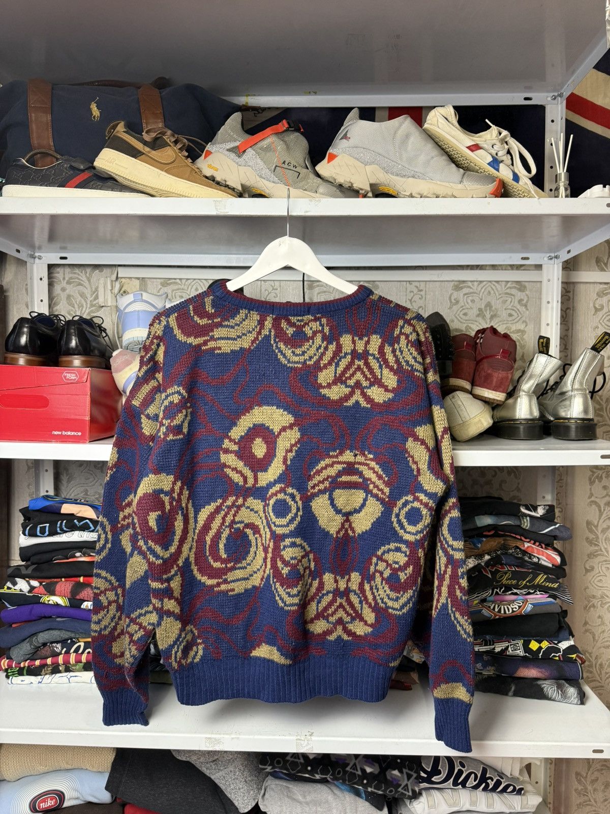 Japanese Brand VINTAGE Uniform Code Mens Crew Neck Geometric Sweater Y2K Size US L / EU 52-54 / 3 - 2 Thumbnail