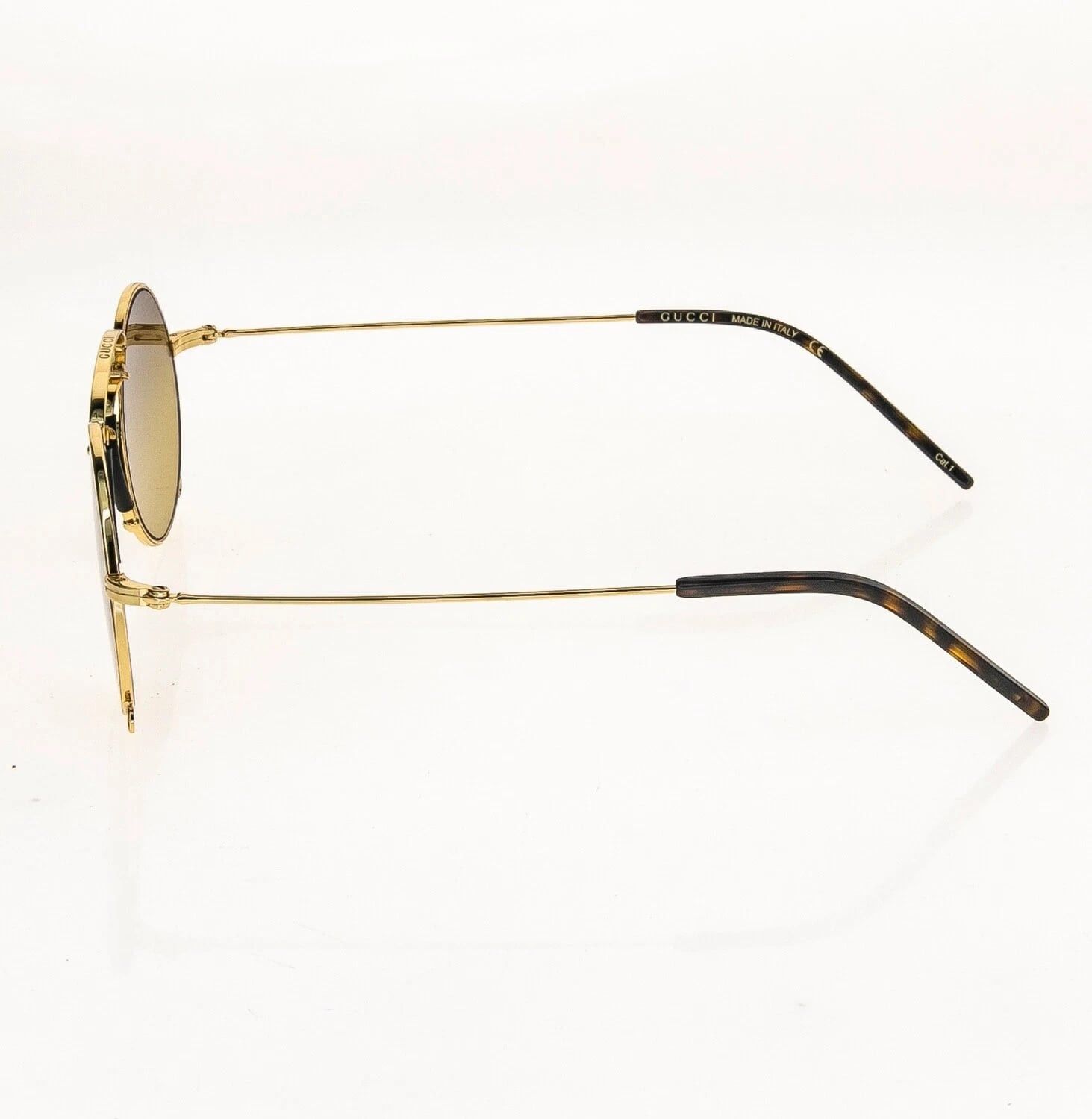 Gucci GUCCI GG0991S ARIA Pinke-nez 0991 Gold Brown 003 Sunglasses Size ONE SIZE - 4 Thumbnail