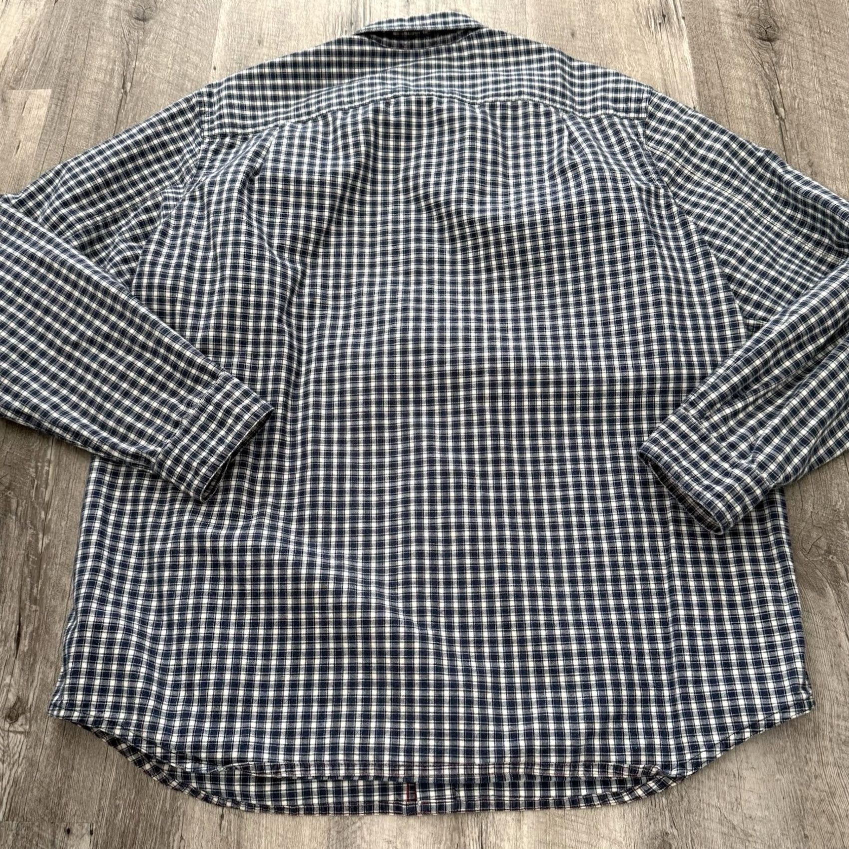 Vintage LL Bean Shirt Mens Large Reg Blue Plaid Metal Buttons Workwear Woven Outdoor Classic Utility Size US L / EU 52-54 / 3 - 5 Thumbnail