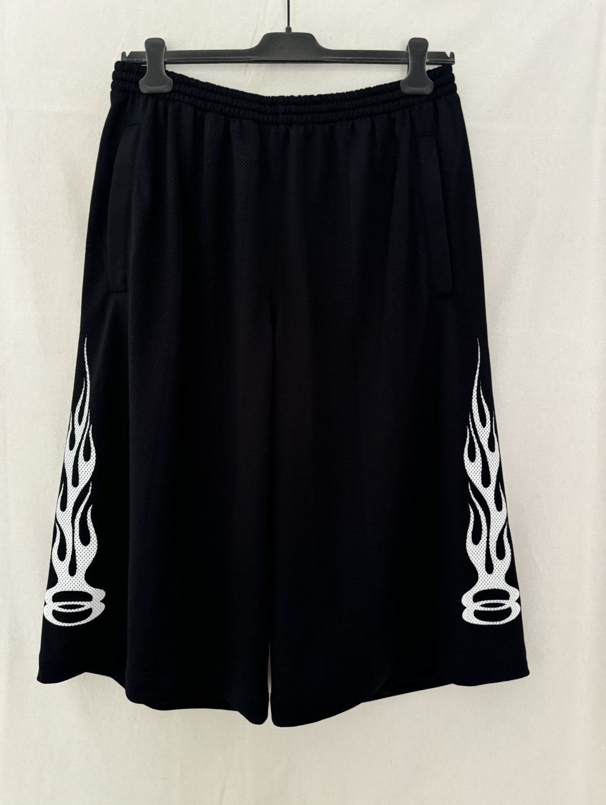 Balenciaga Burning Unity Baggy Shorts in black striped mesh Size US 30 / EU 46 - 1 Thumbnail