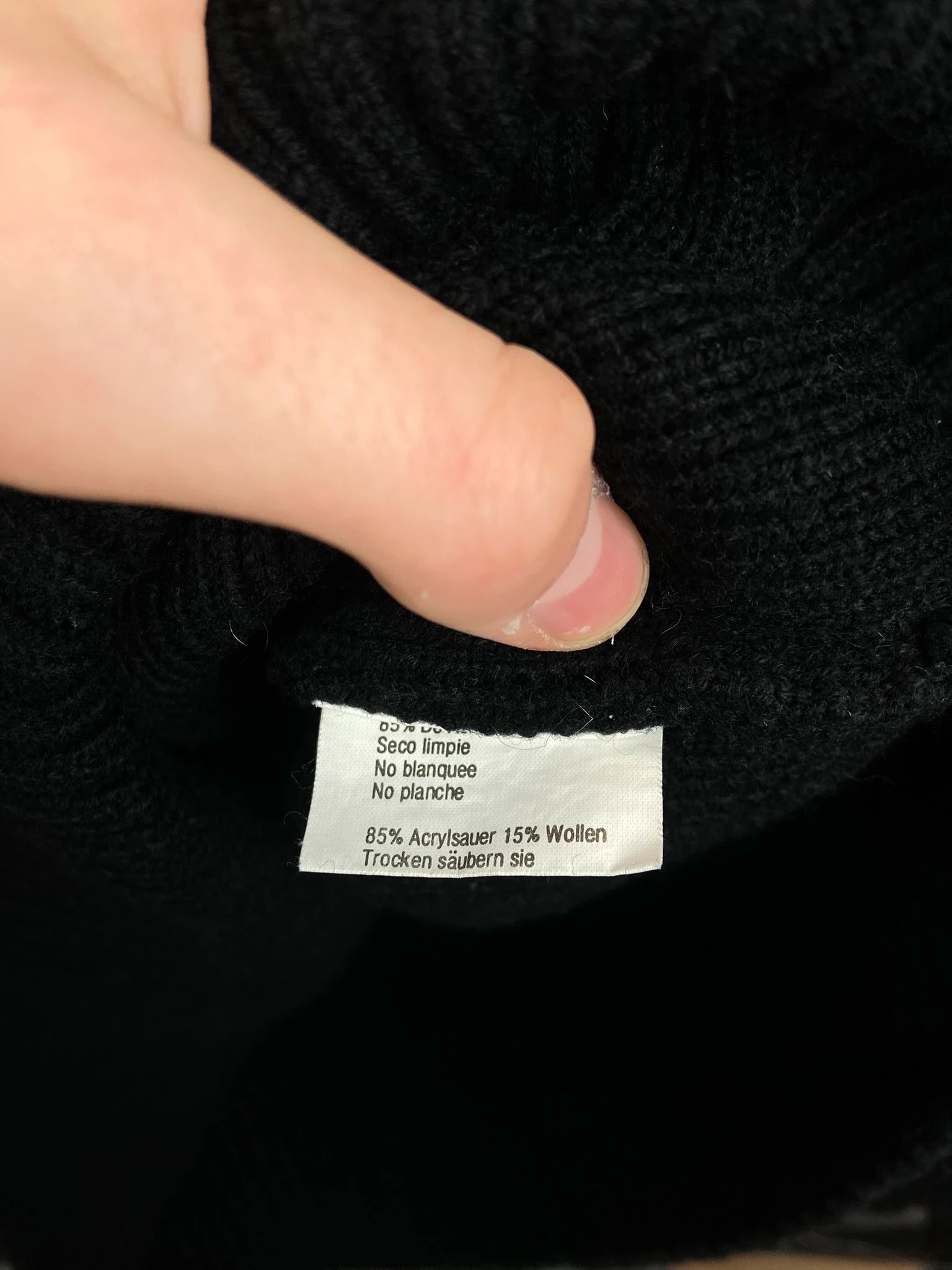 Karl Kani Karl Kani Vintage Knit Sweater Black Grey Y2K 90s Logo Size US L / EU 52-54 / 3 - 6 Thumbnail