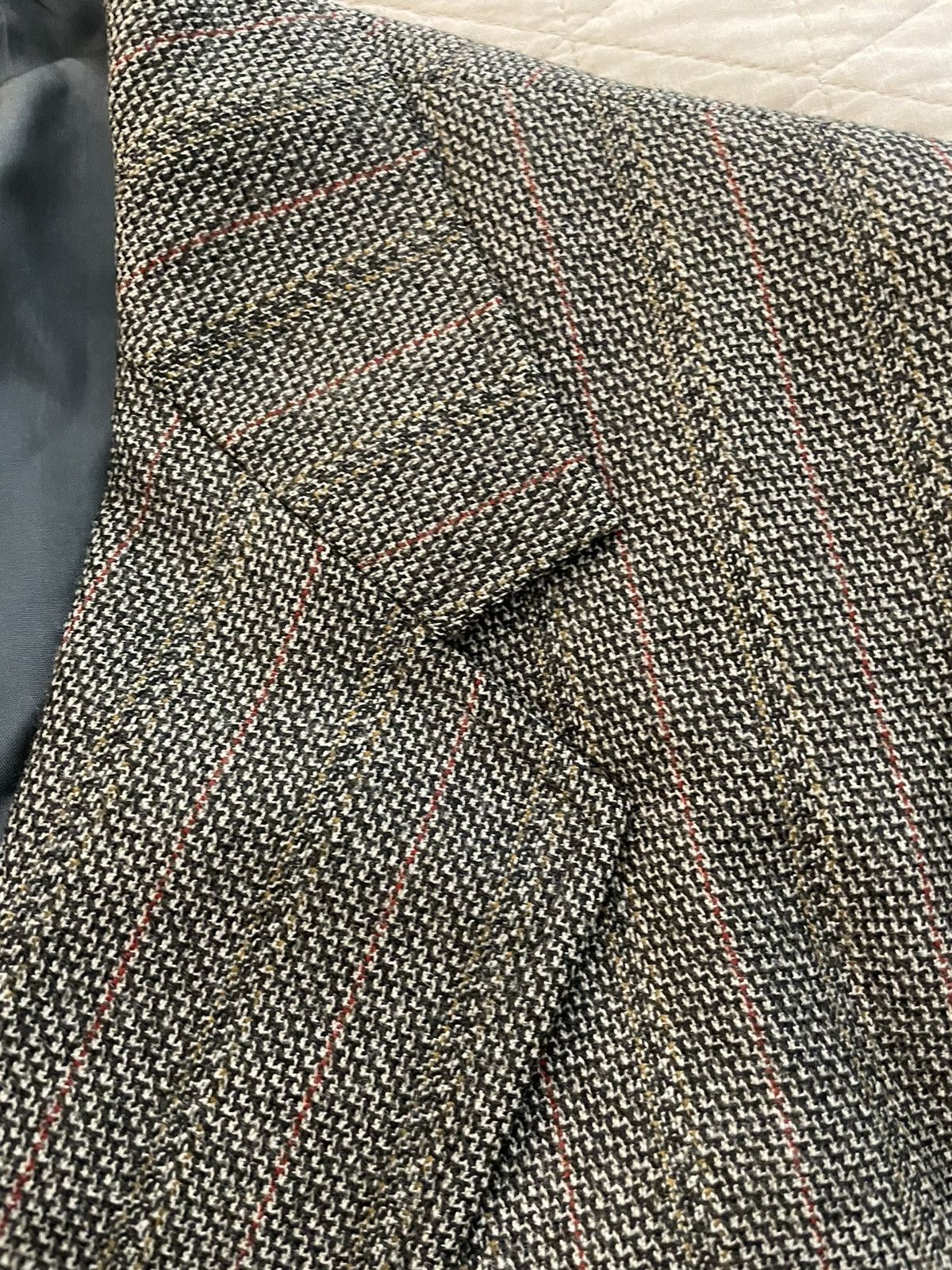 Hart Schaffner Marx × Vintage Vintage Flap Button Pocket Tweed Jacket Size 42R - 4 Thumbnail