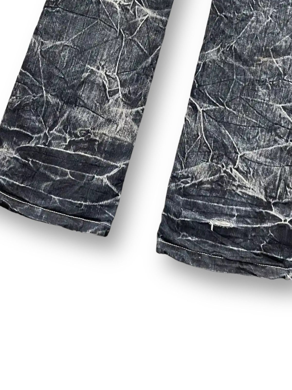Hysteric Glamour × Shellac Japan Blow By Blue Crowd Of Lightning Denim With Velvet Belt Size US 28 / EU 44 - 12 Thumbnail