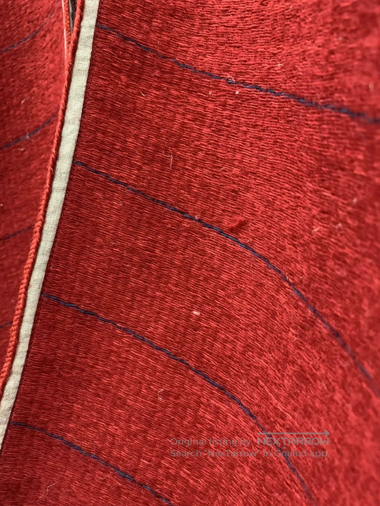 Visvim Red Striped Long Cloak - Size S. Size US S / EU 44-46 / 1 - 4 Thumbnail