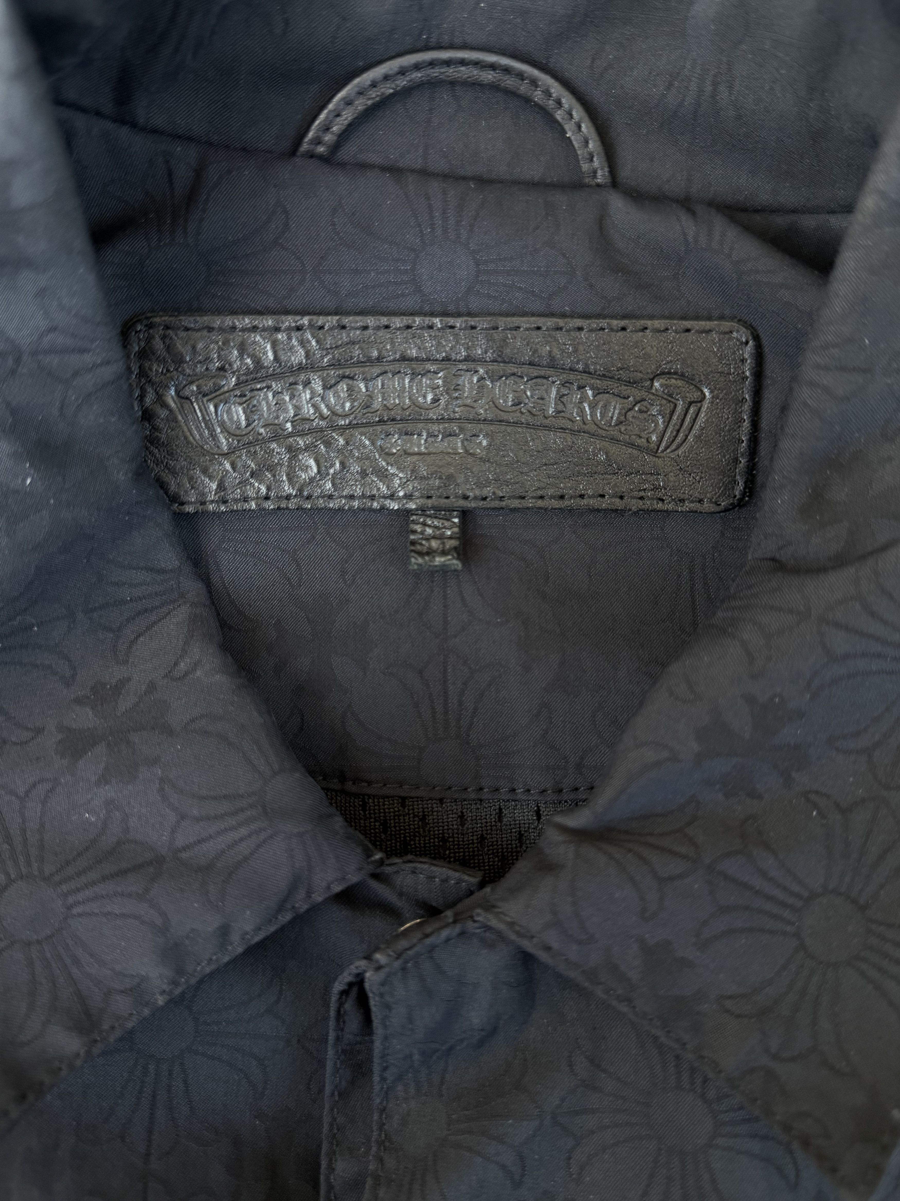 Chrome Hearts Chrome Hearts Black Cross Jacquard Eyechart Coach Jacket Size US M / EU 48-50 / 2 - 3 Thumbnail