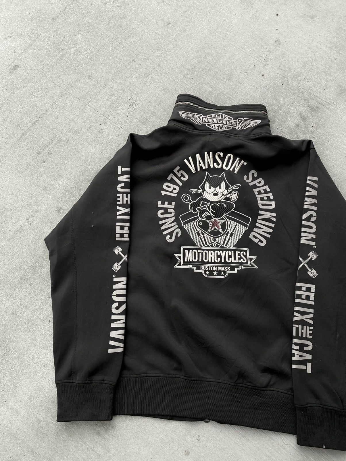 Vanson Leathers Vanson Leather X Felix The Cat Embroided Motorsport Jacket Size US L / EU 52-54 / 3 - 2 Thumbnail