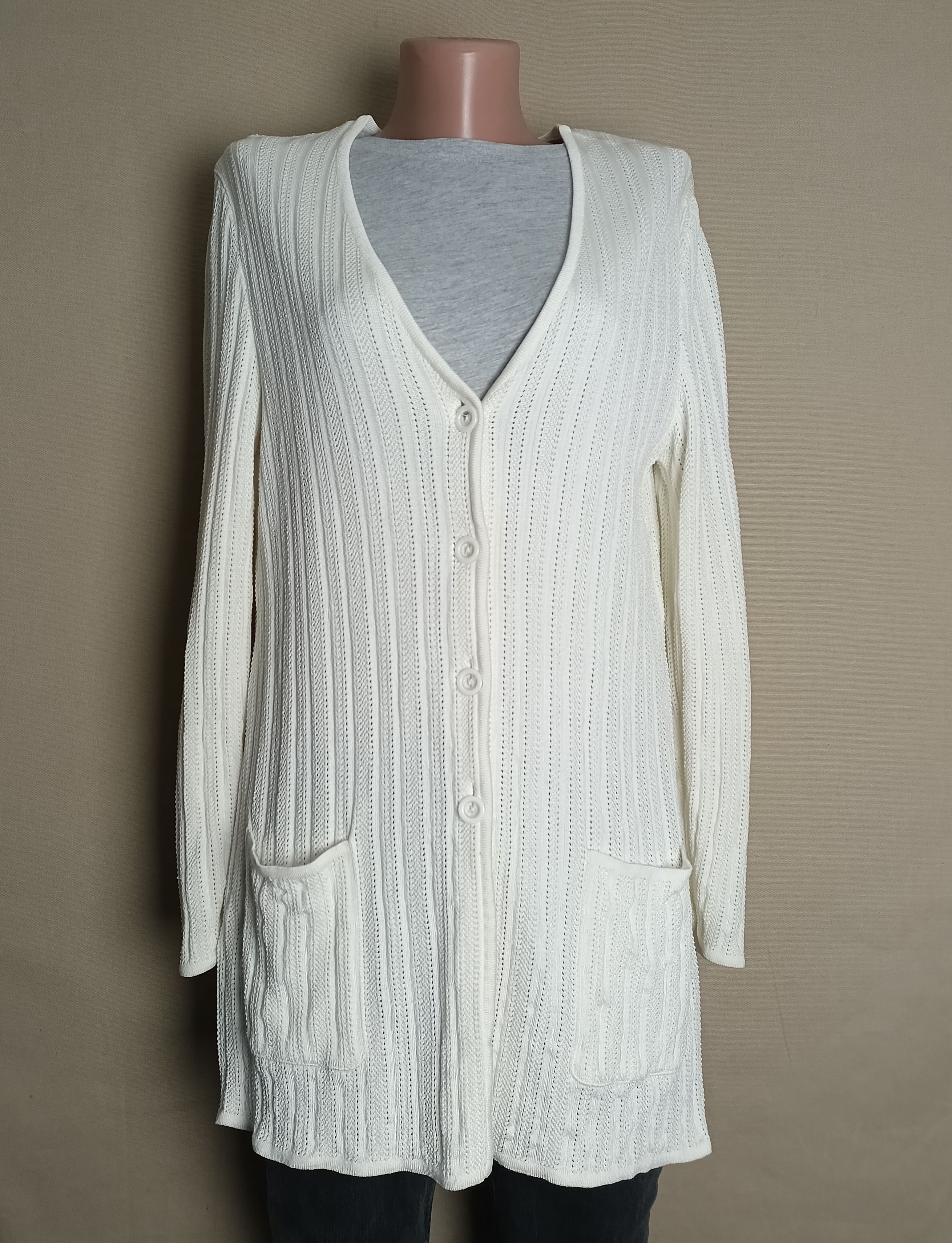 Escada ESCADA Ivory Vintage Knit Cotton Cardigan Sweater EU 40 Size M / US 6-8 / IT 42-44 - 1 Thumbnail
