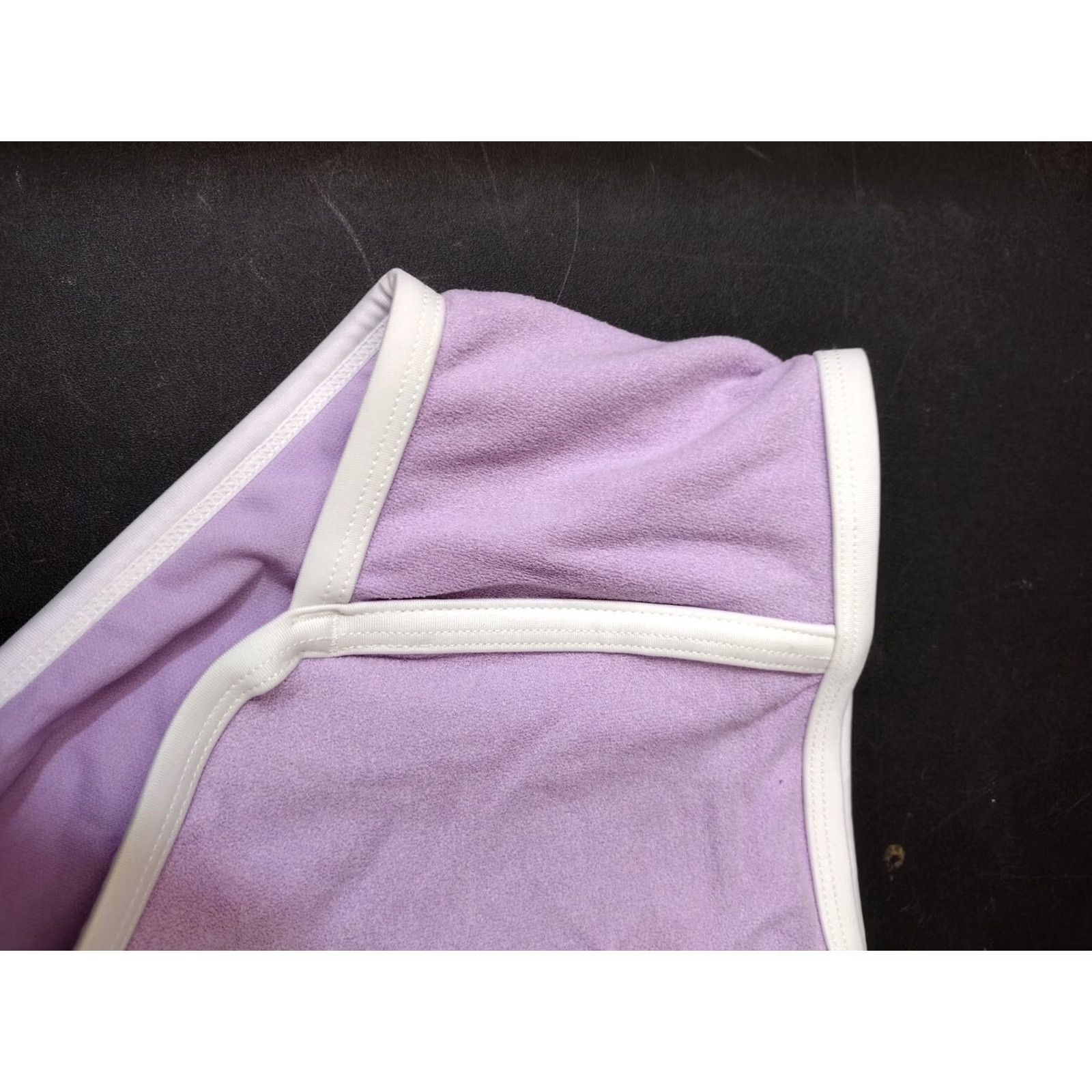 Vintage Kona Sol Bikini Bottom Women Size M Terry Cloth Bandeau Light purple Bathing Suit Bottom Purple Solid Beach 90s Size 32" / US 10 / IT 46 - 7 Thumbnail
