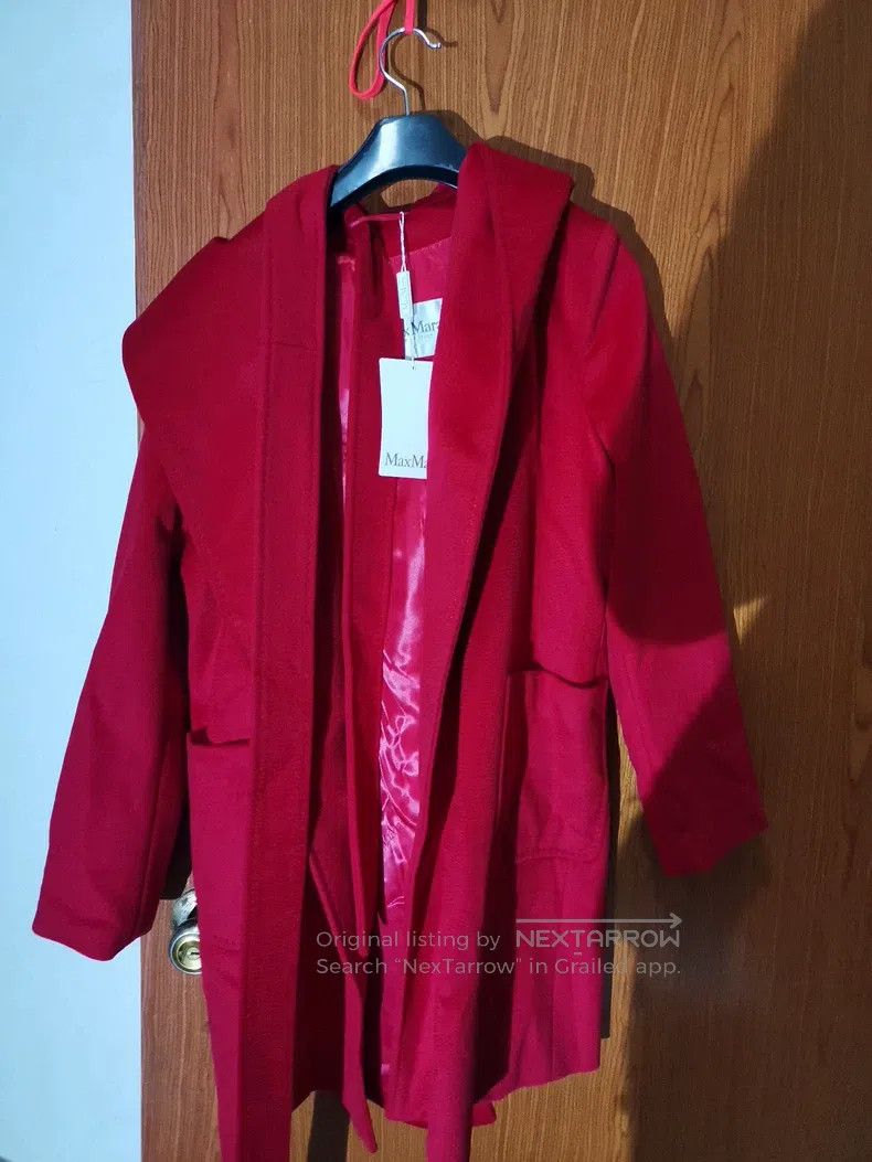 Max Mara Max Mara Long Red Coat Size XXS / US 00 / IT 34 - 1 Thumbnail