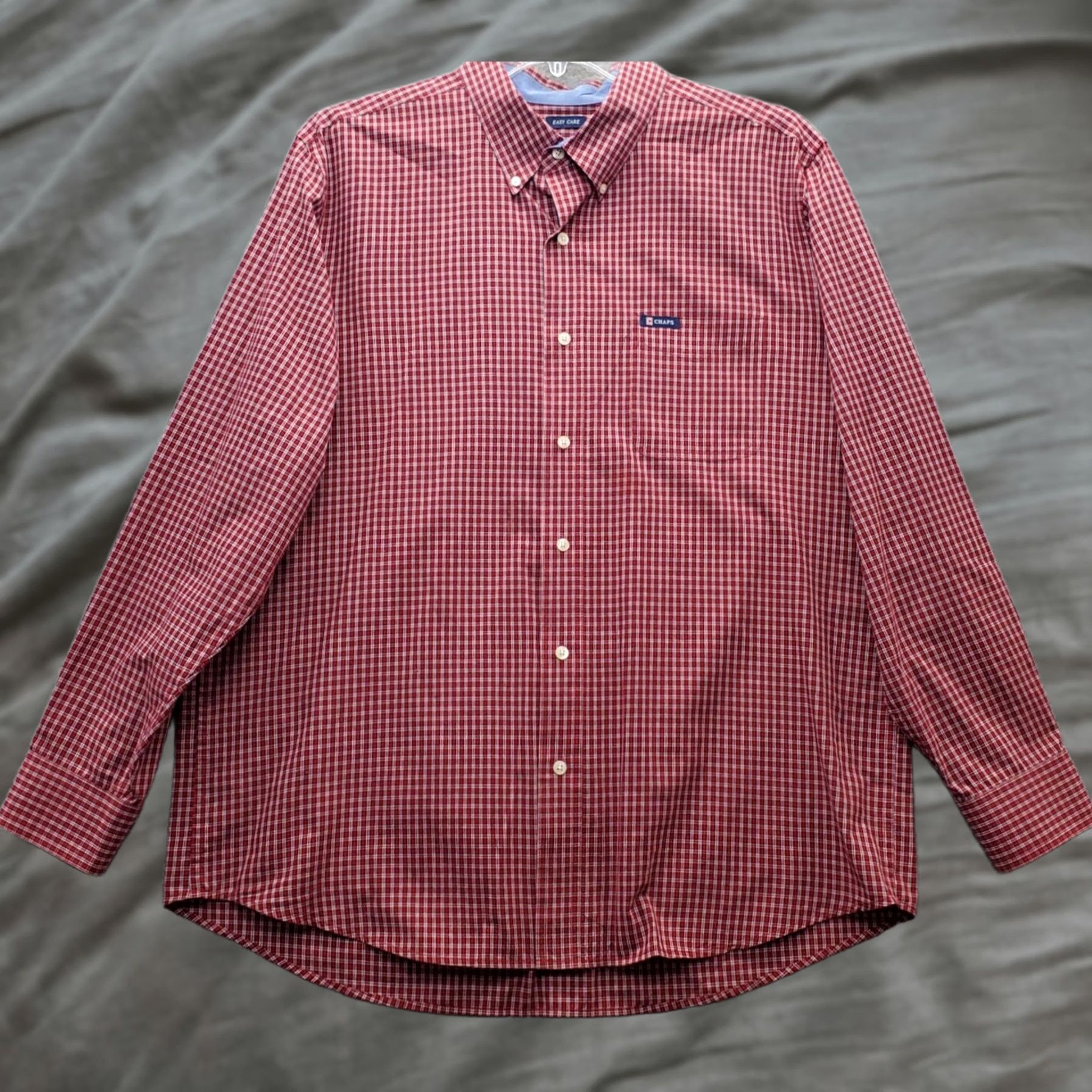Chaps Chaps Men XL Multi Check Easy Care Long Sleeve Button-Down Shirt Size US XL / EU 56 / 4 - 1 Thumbnail