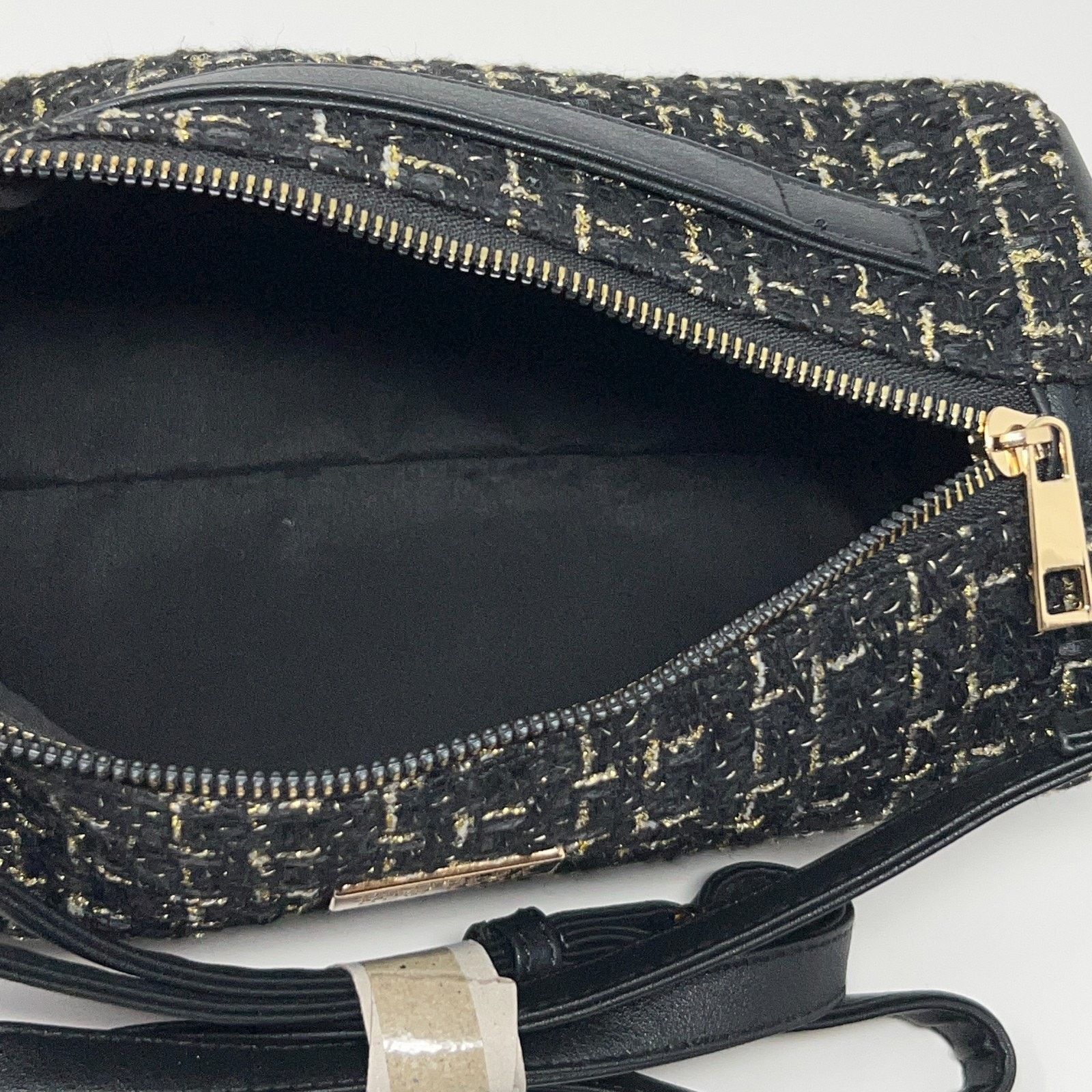 Badgley Mischka Badgley Mischka New York Black Gold Tweed Bag and Wallet Set Size ONE SIZE - 9 Thumbnail
