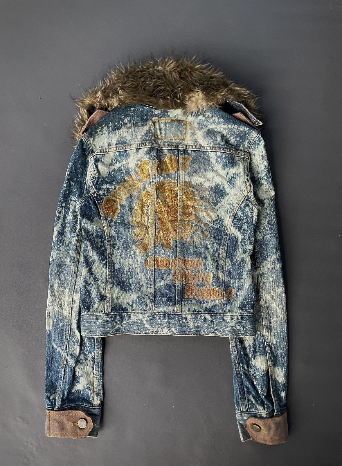 Yasuyuki Ishii Japanese Glad News Acidwash Faux Fur Lgb Style Size US XS / EU 42 / 0 - 5 Thumbnail