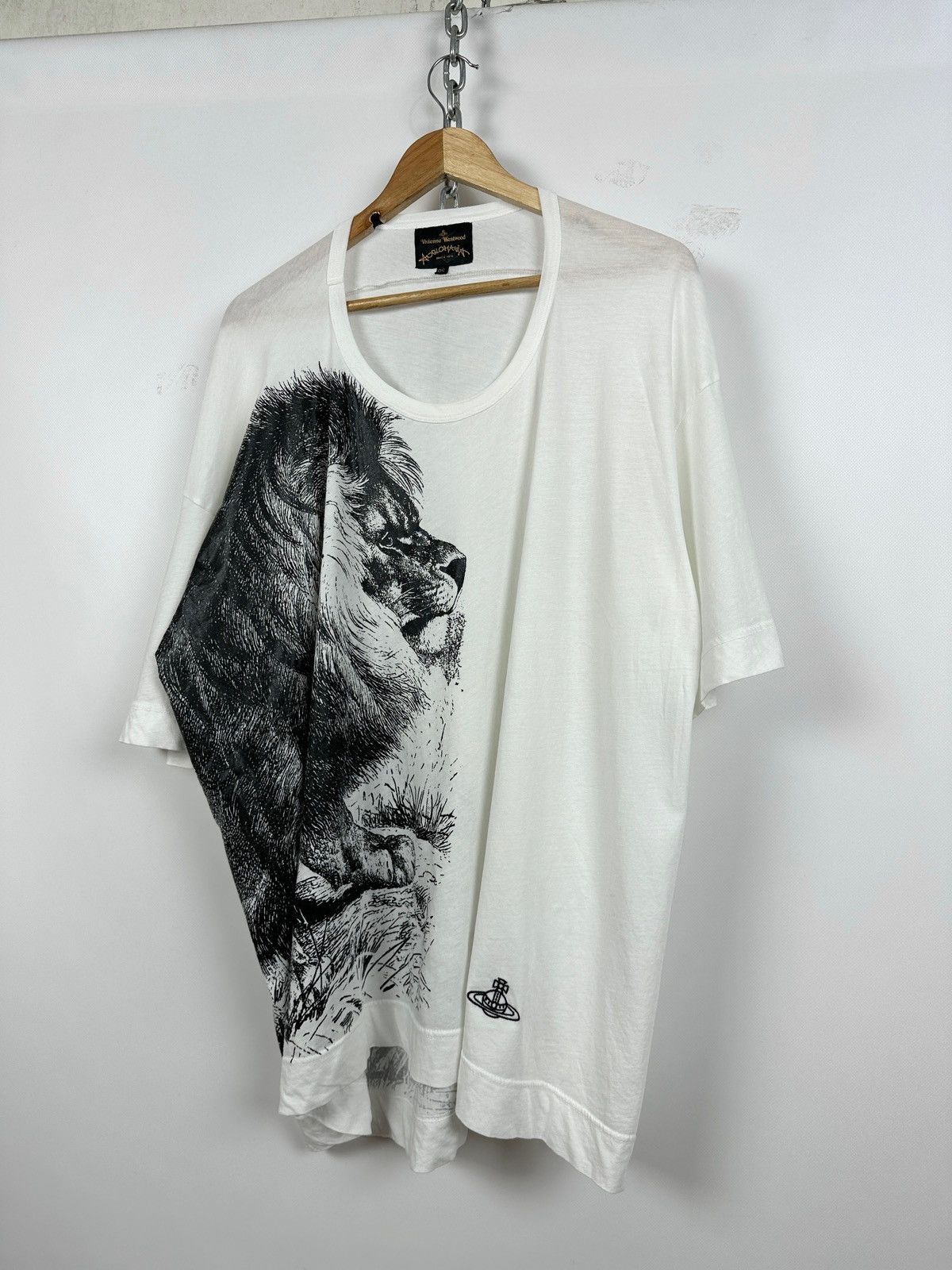 Vivienne Westwood Vivienne Westwood Anglomania Graphic Lion Orb White T-Shirt Size US XL / EU 56 / 4 - 3 Thumbnail