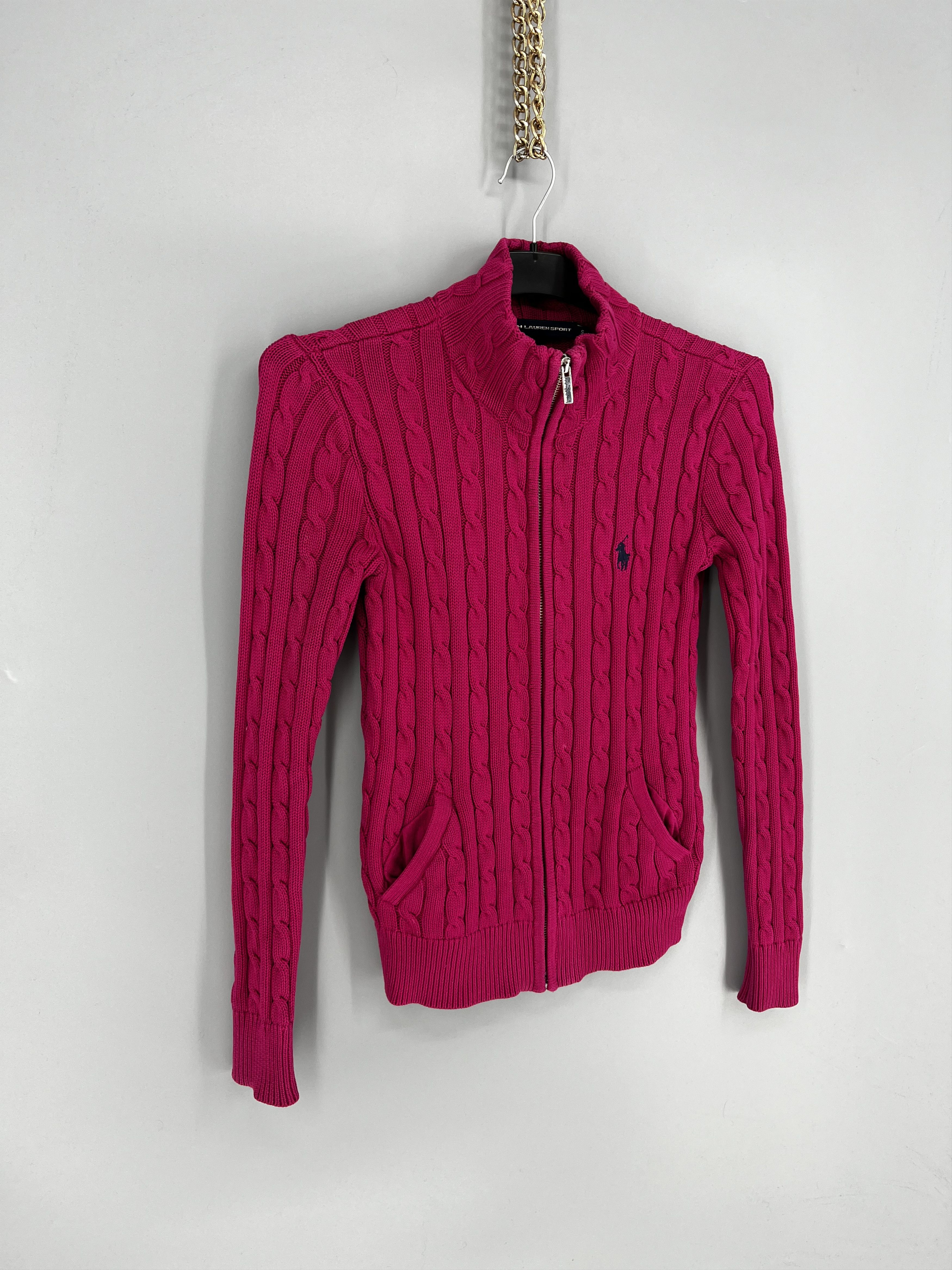 Polo Ralph Lauren Vintage Polo By Ralph Lauren Cable Knit Zip Sweater Size S / US 4 / IT 40 - 2 Thumbnail