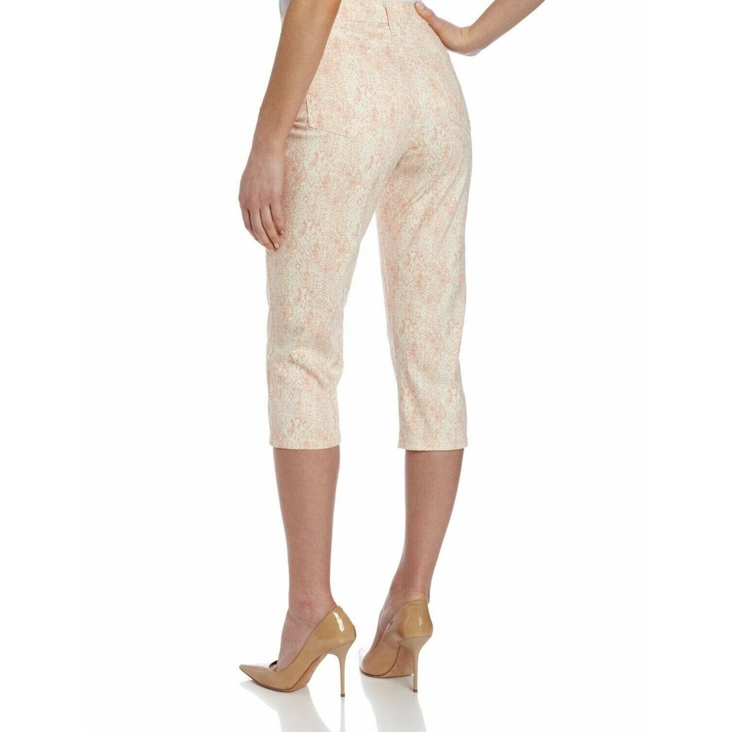 Lee LEE Natural Fit Peach Snakeskin Print Capri Jeans 18 Medium Size 40" / US 18 - 2 Thumbnail