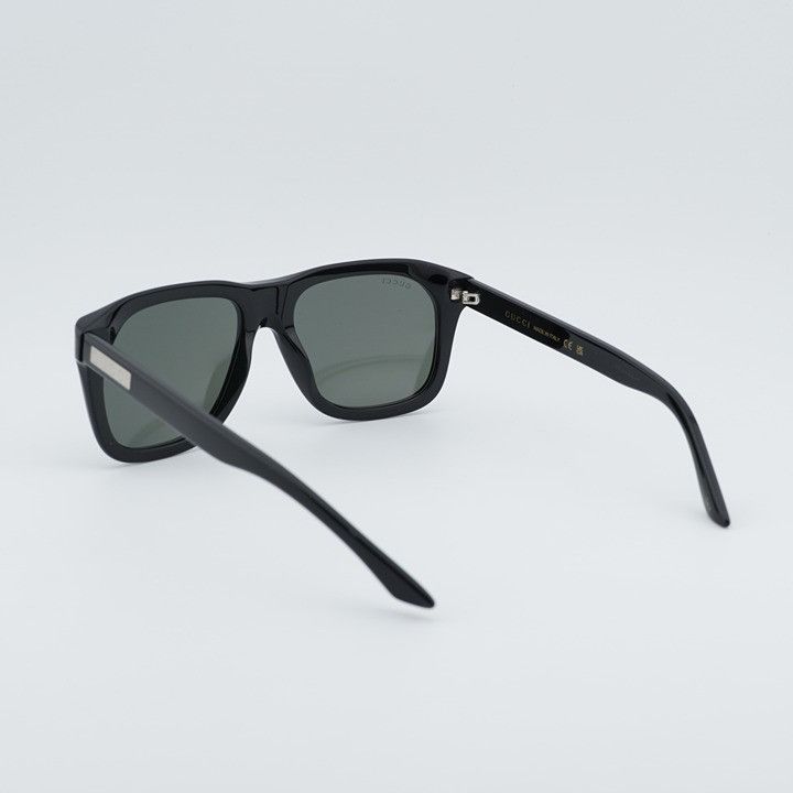 Gucci Gucci GG2077S 001 Sunglasses Black Square Frame, Grey Lenses Size ONE SIZE - 10 Thumbnail