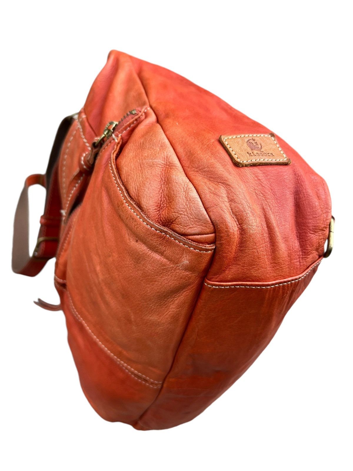 Leather Kissora Japan Sun Faded Patina Leather 2 Way Sling Bag Size ONE SIZE - 14 Thumbnail