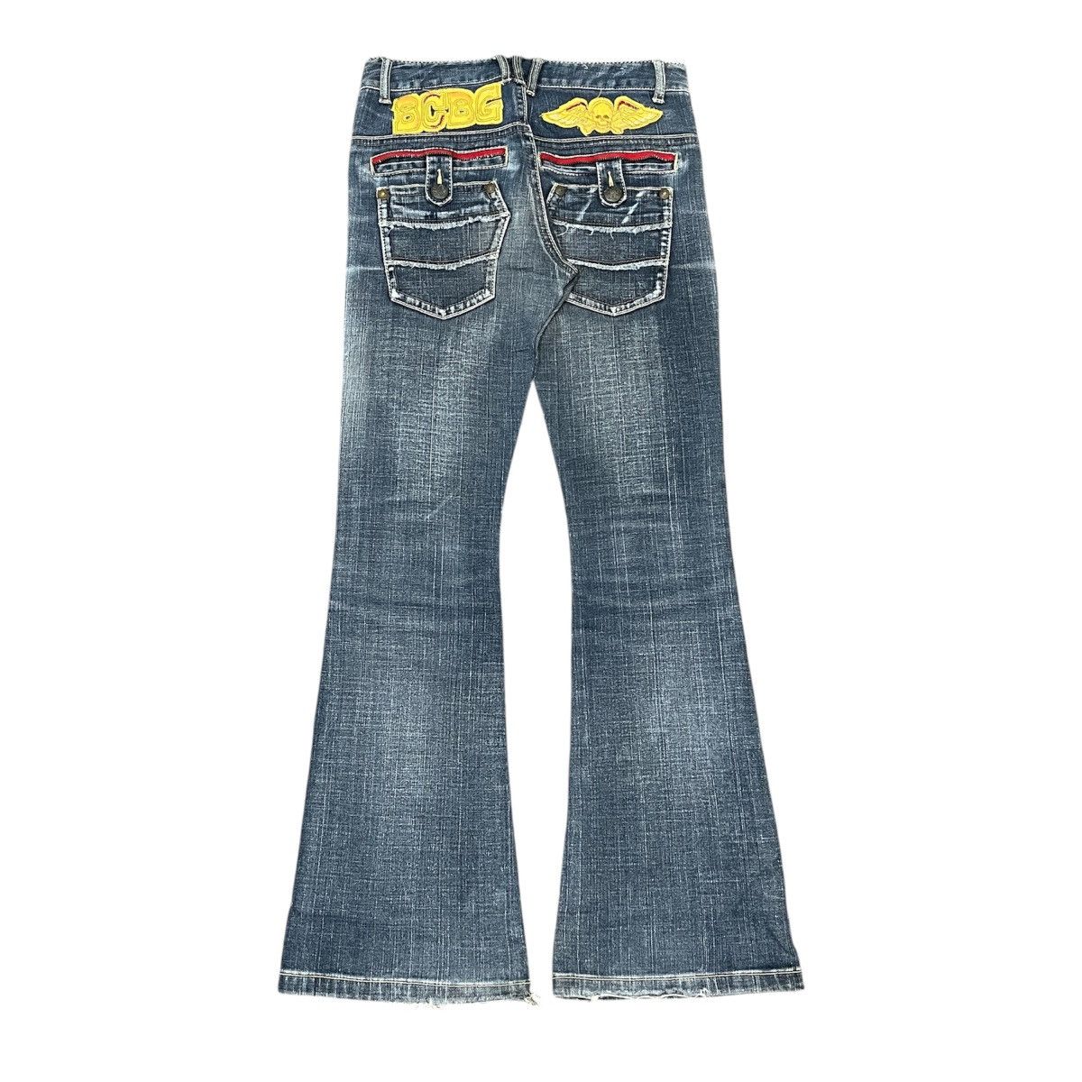 If Six Was Nine B.C.B.G - Flared Denim Fadding with Patch Skull Lgb Style Size US 26 / EU 42 - 3 Thumbnail