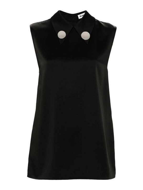 Jil Sander o1y1025 Sleeveless Blouse in Black Size M / US 6-8 / IT 42-44 - 1 Thumbnail