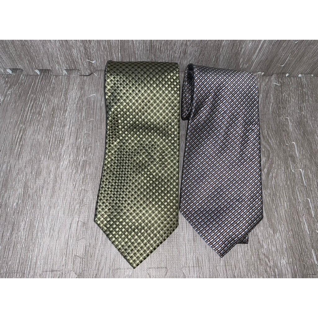 Roundtree & Yorke Roundtree and York Men's Silk Geometric Ties Set of 2 Size ONE SIZE - 1 Thumbnail