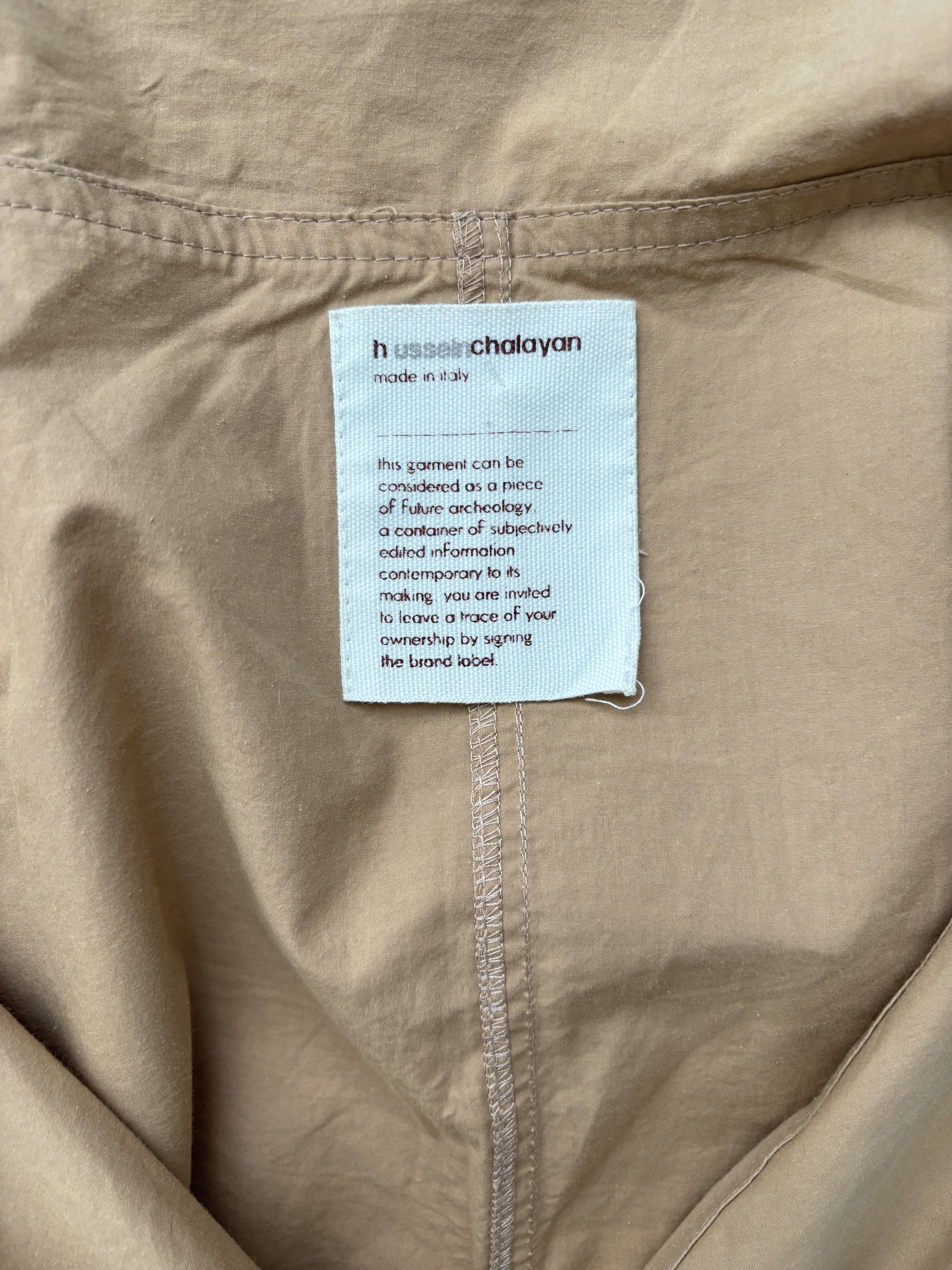 Hussein Chalayan ⚡️QUICK SALE⚡️Hussein Chalayan Beige Belted Cotton Coat Size M / US 6-8 / IT 42-44 - 6 Thumbnail